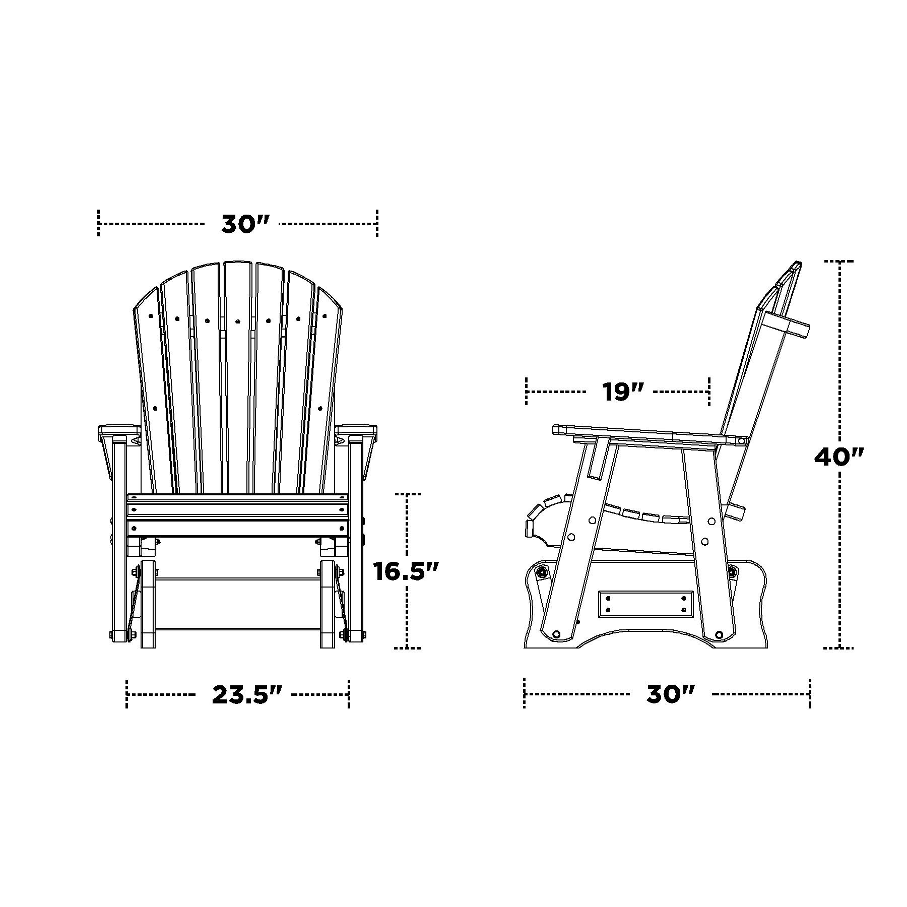 Wildridge Heritage 1-person Lime Green Plastic Outdoor Glider in the ...