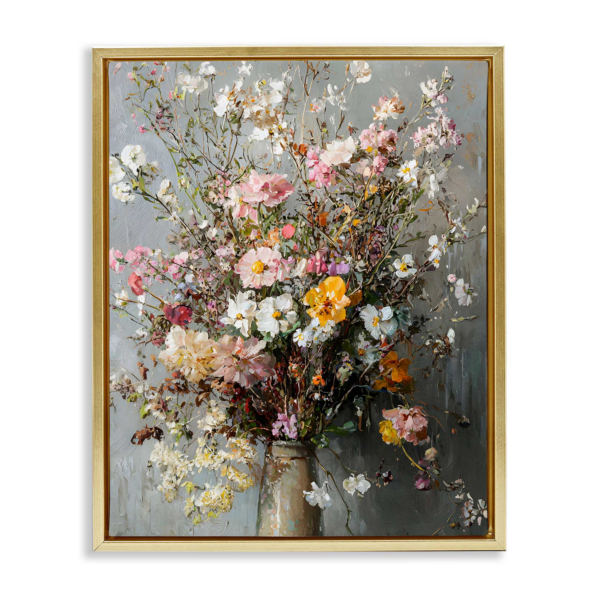 Stupell Industries BT-750-FFG-16X20 Overflowing Spring Flowers Floating Frame design by Franklyn Gregory