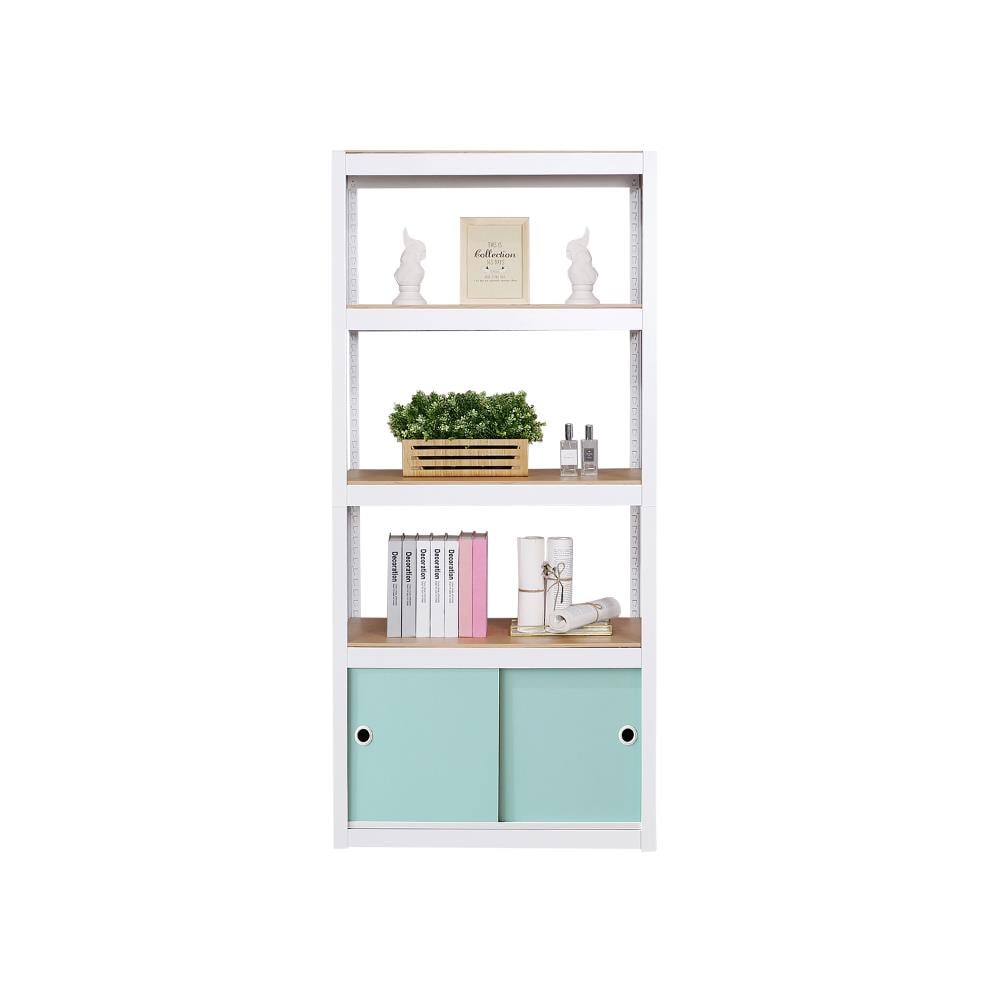 Top Home Solutions 1 2 Tier, Green 4 Tier Wooden Bookcase Shelving Display Storage Wood Shelf Shelves Unit 3 2