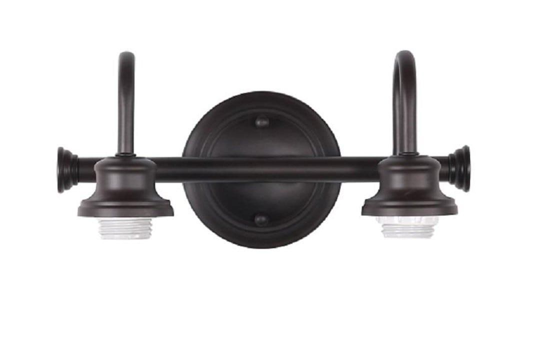 Style Selections VB341-2BRZ 11.88-in 2 -Light Bronze Traditional Vanity light