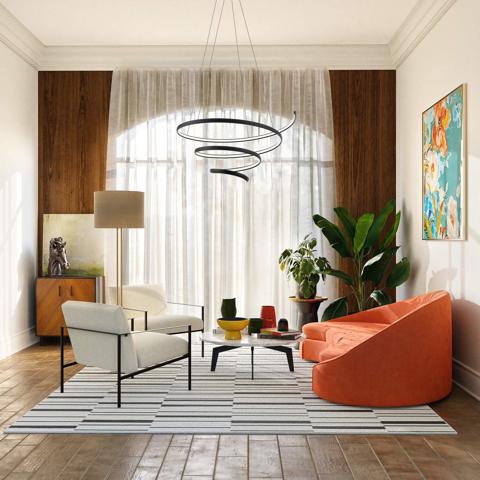 DALS Lighting SPR20-CC-BK Pendant-Lights - View #3