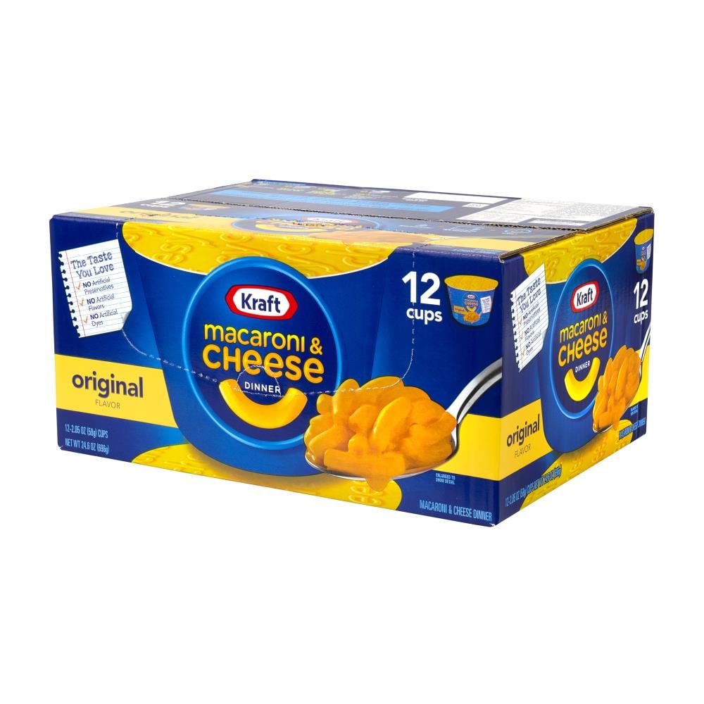 Kraft Heinz Kraft Mac and Cheese Easy Mac Cups, 12 Count - Cheesy