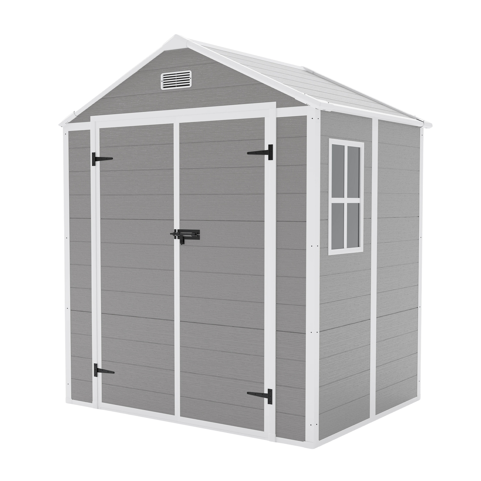 Mondawe MD-W2794-00003 6-ft x 5-ft Gray Gable Resin Storage Shed