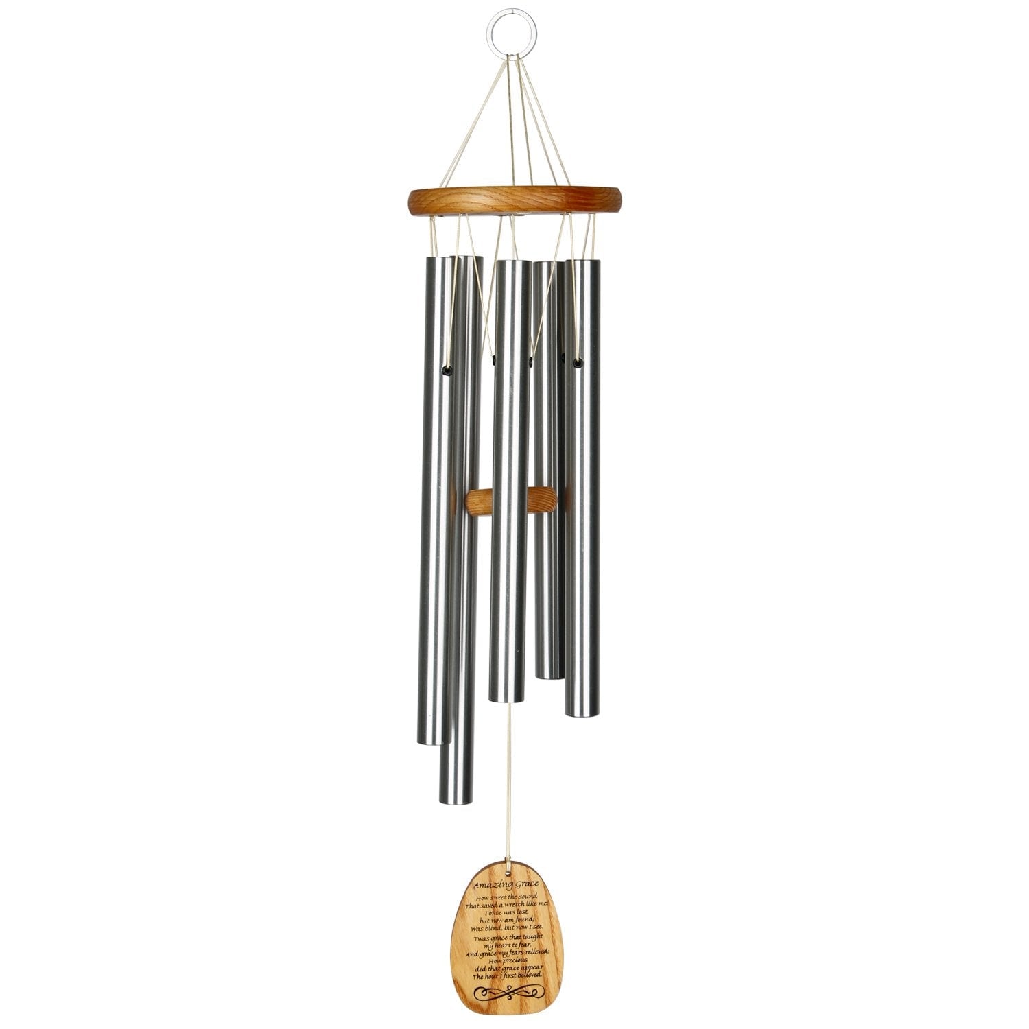 Woodstock Chimes WRAZ 25-Inches Silver Metal Wind Chime