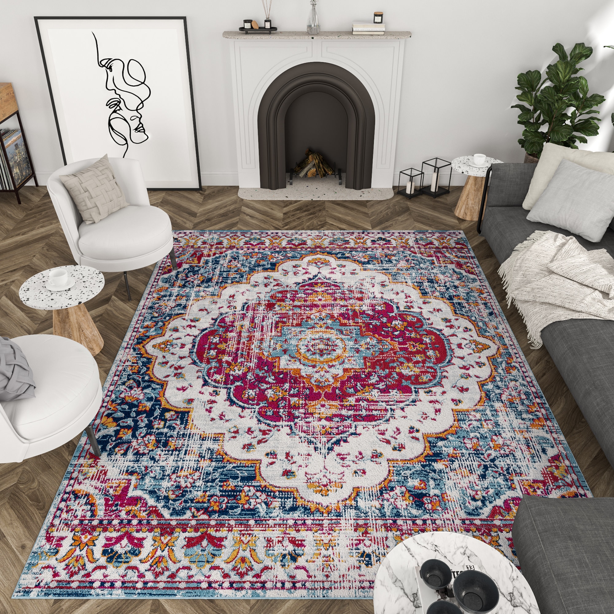 Tayse DIA1302 5X8 rugs - View #4
