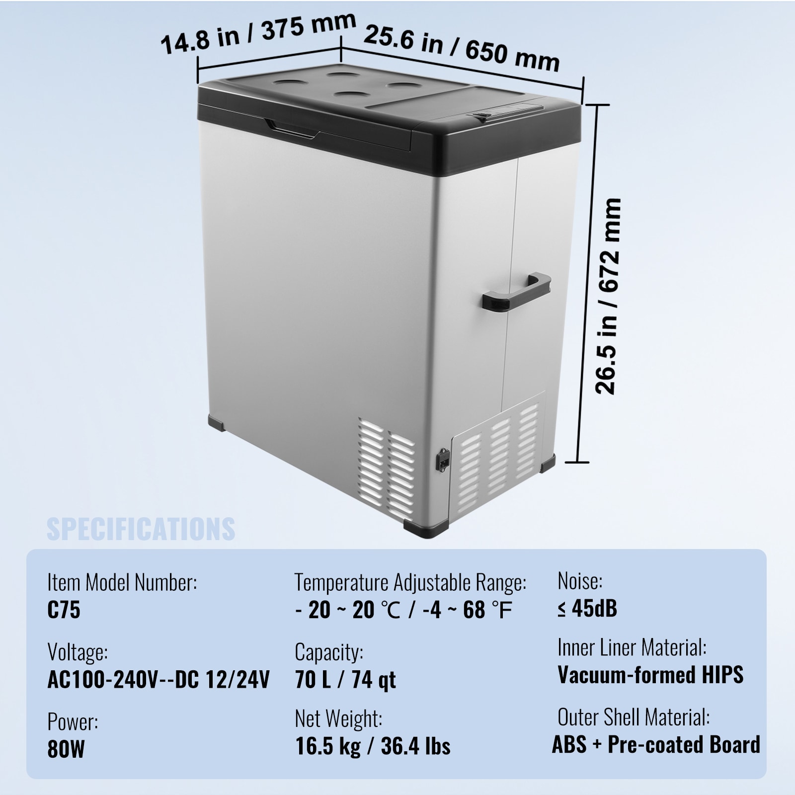 VEVOR FTBZPE75L110VCPUFV1 m050210 - View #8
