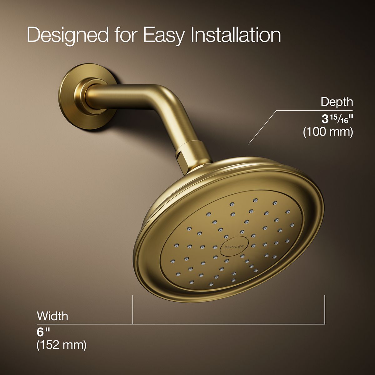 KOHLER K-72773-2MB Fixed-Showerhead - View #3