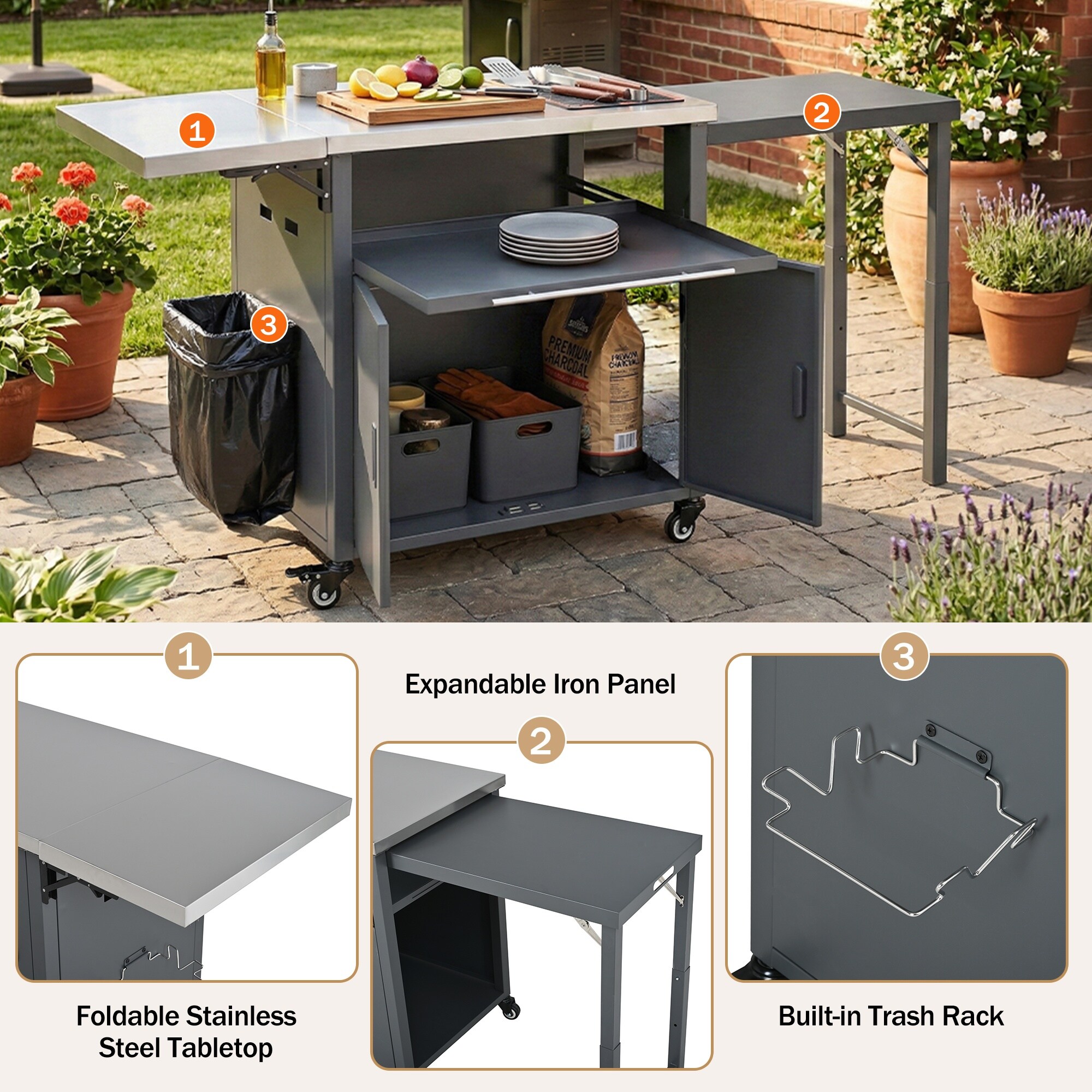 HyperDrop Cart B-7K1R8T6Q9U7A Grill-Carts-Grill-Stands - View #4