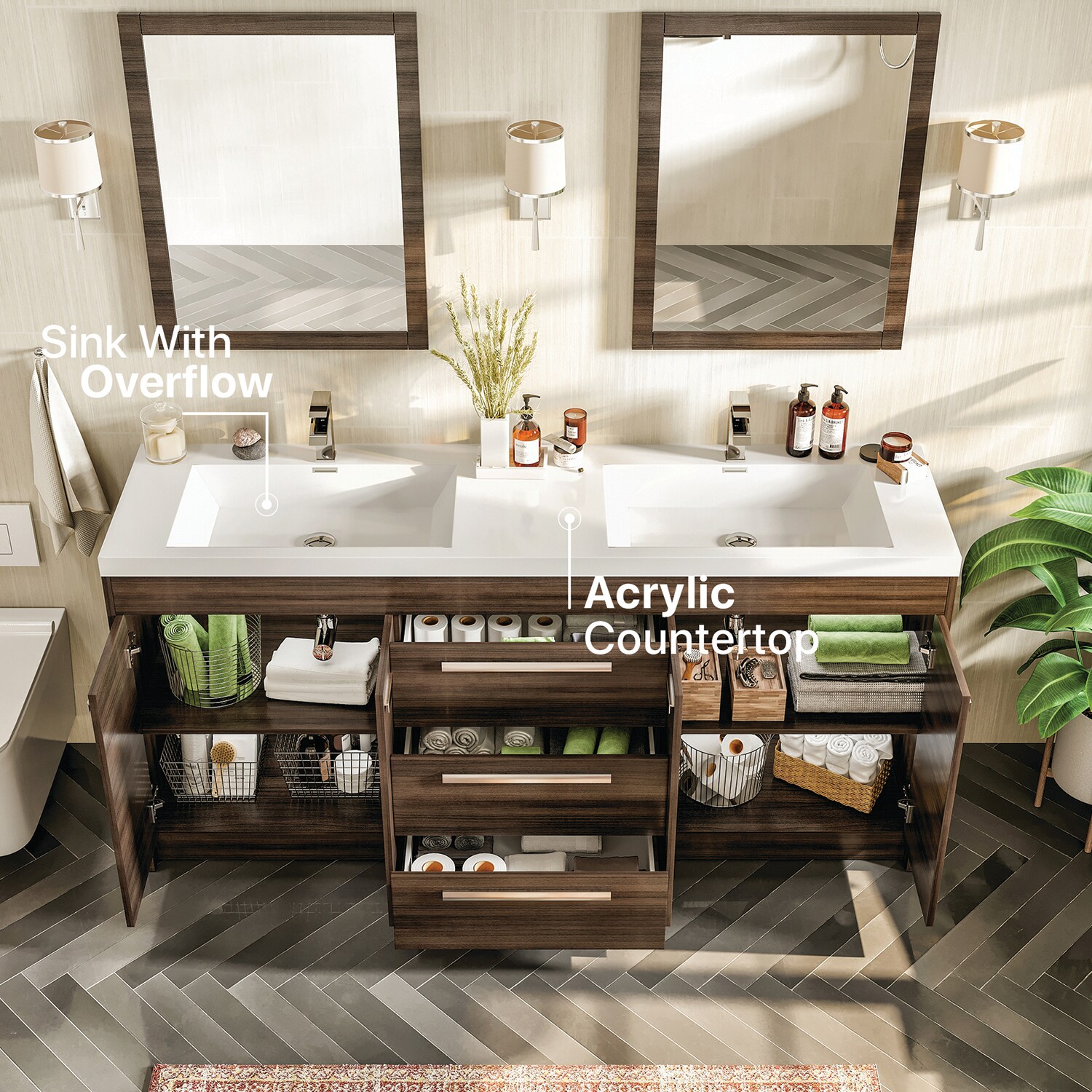 Eviva EVVN1500-8-60GOK Bath-Vanity-Combo - View #3