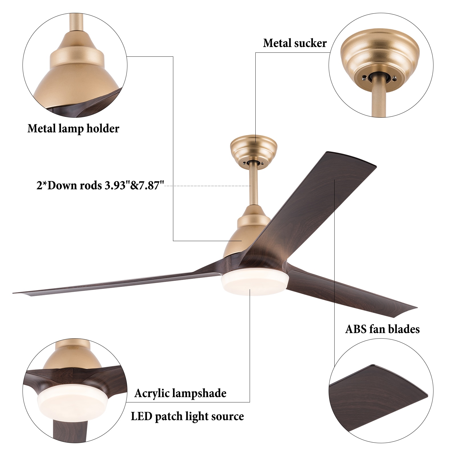 Oukaning JZUCOD-00560099 Ceiling-Fans - View #5