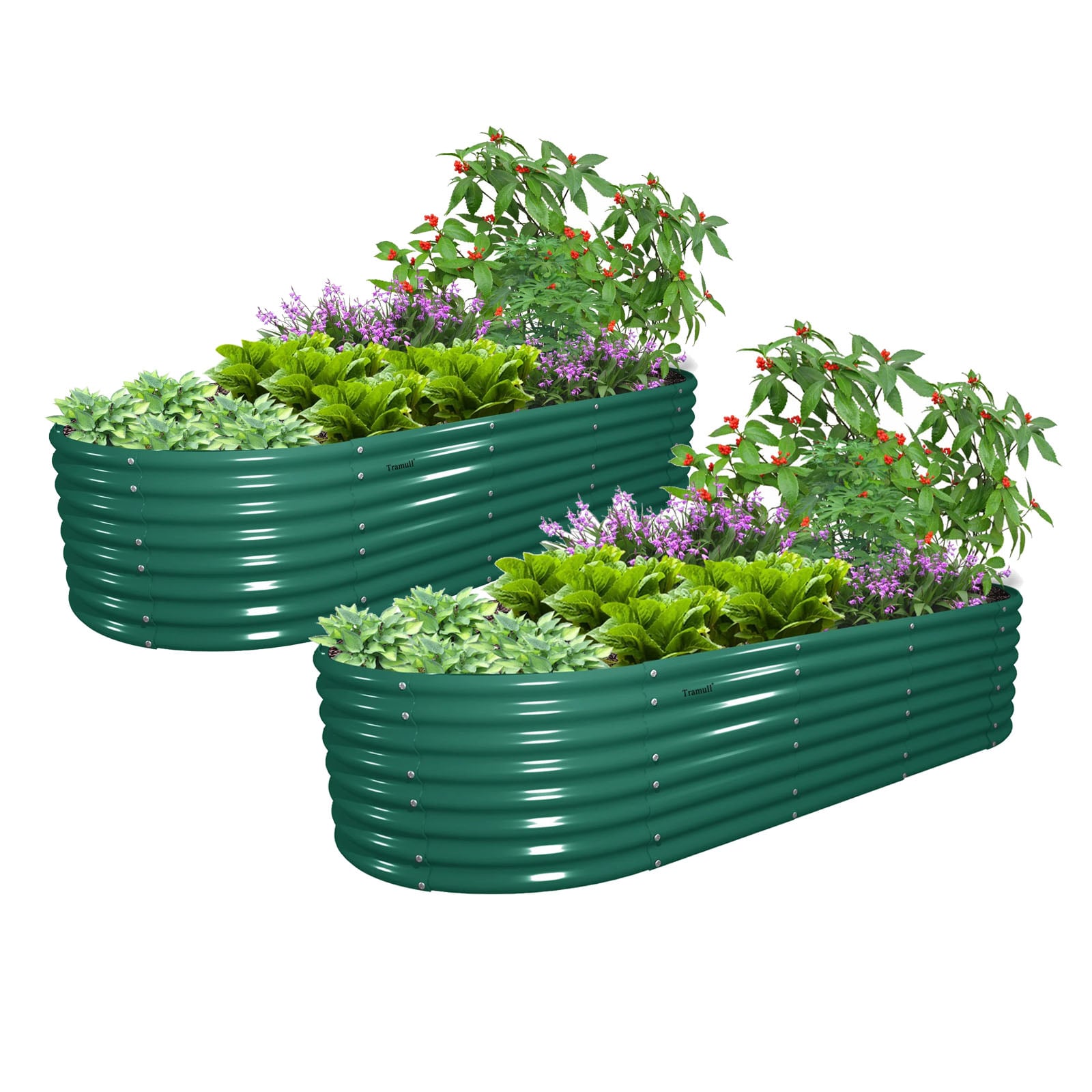 Runesay RSBED-14 36-in W x 96-in L x 24-in H Green Galvanized Metal Raised Garden Bed