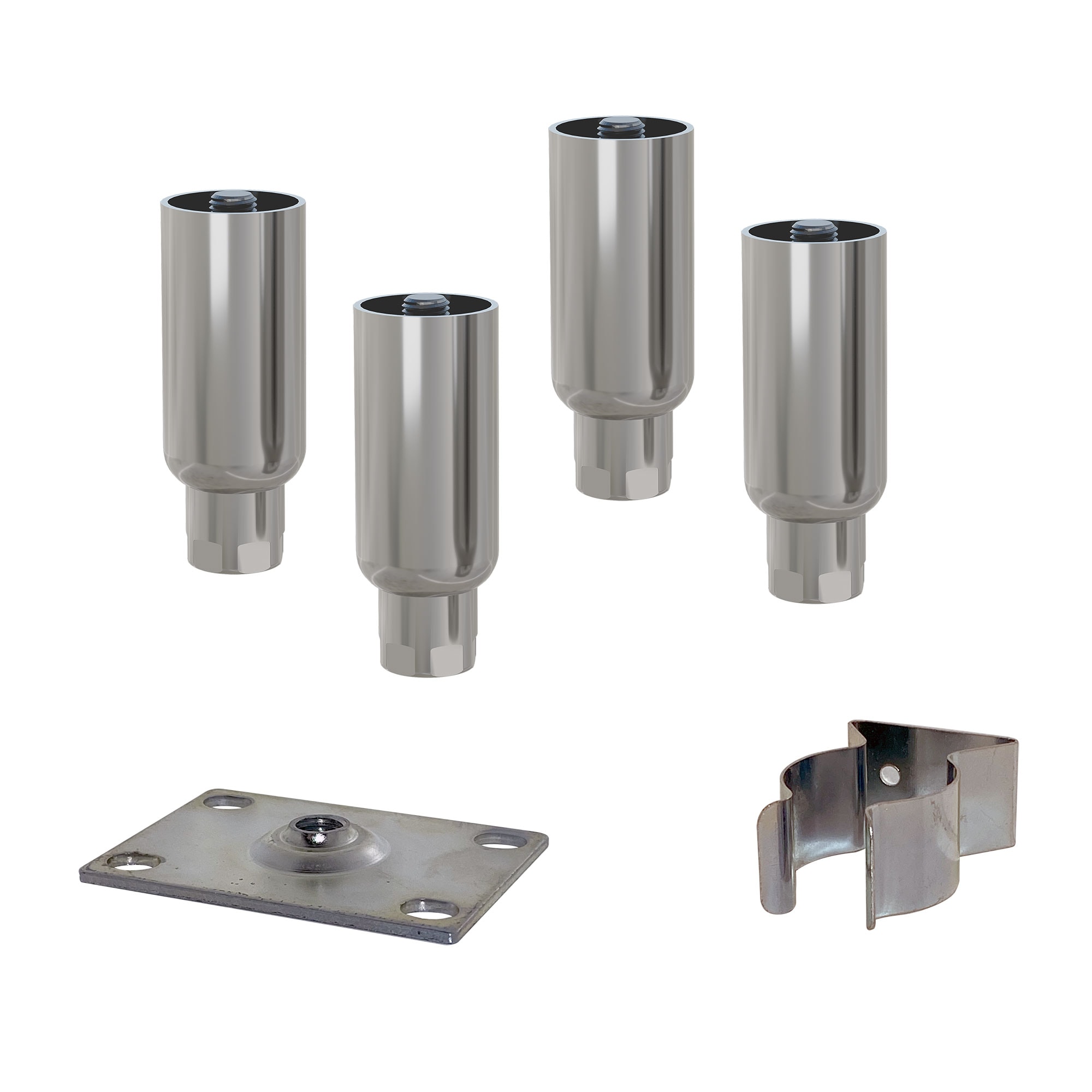 WeatherStrong SS-LEGS-4PK Miami 8-in W x 7-in D x 4-in H Modular Outdoor Kitchen Legs