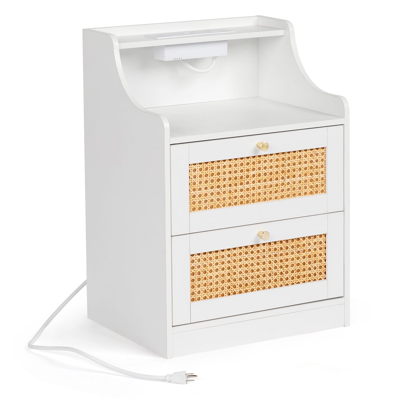 Outopee LO1G52004085 White Nightstand