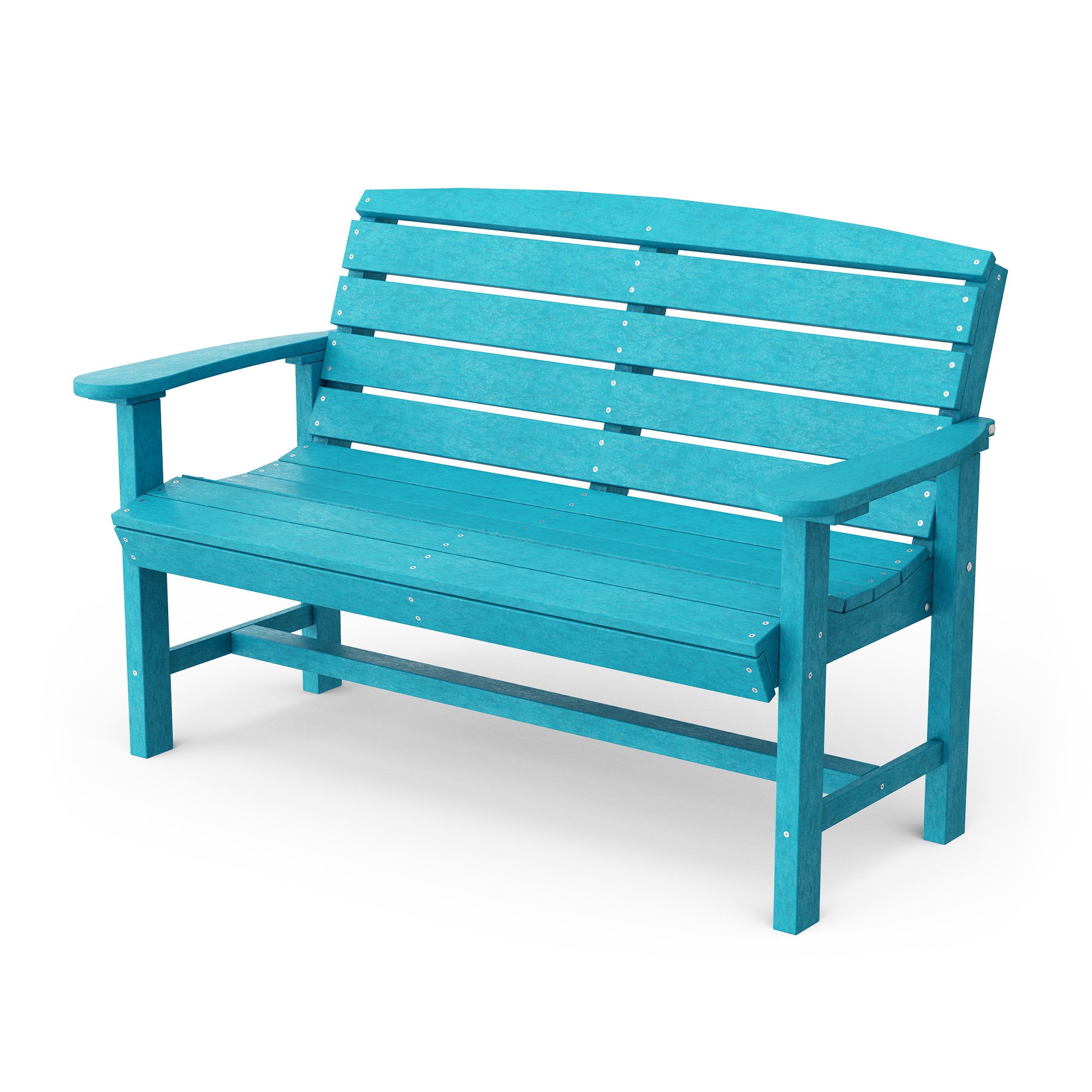 Wildridge LCC-226-AB Classic 55.5-in W x 34-in H Aruba Blue Plastic Traditional Bench