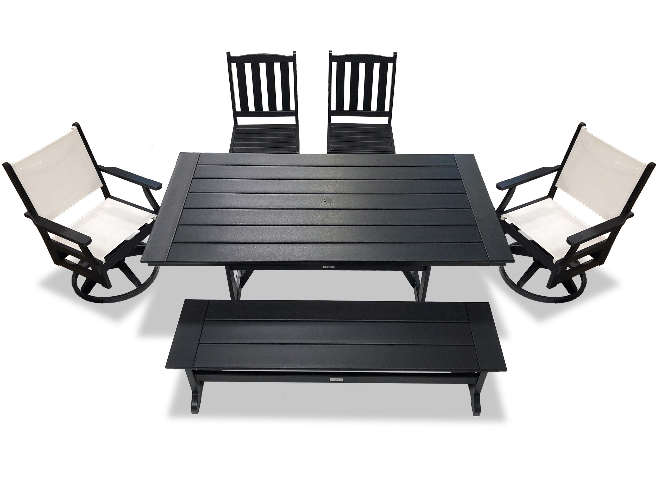 LuXeo 1659-1655-BLK6B Patio-Dining-Sets - View #2