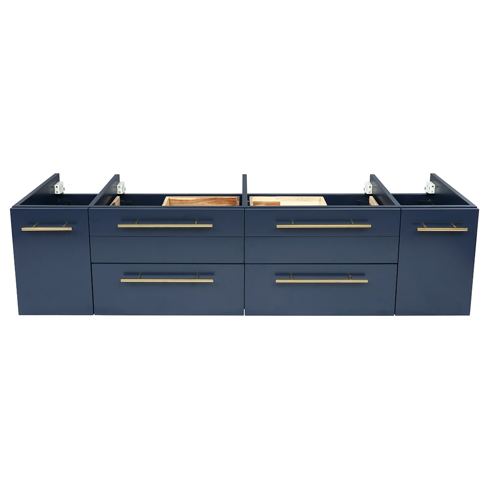Fresca FCB6160RBL-VSL-D Lucera 60-in Royal Blue Floating Bathroom Vanity Base Cabinet without Top