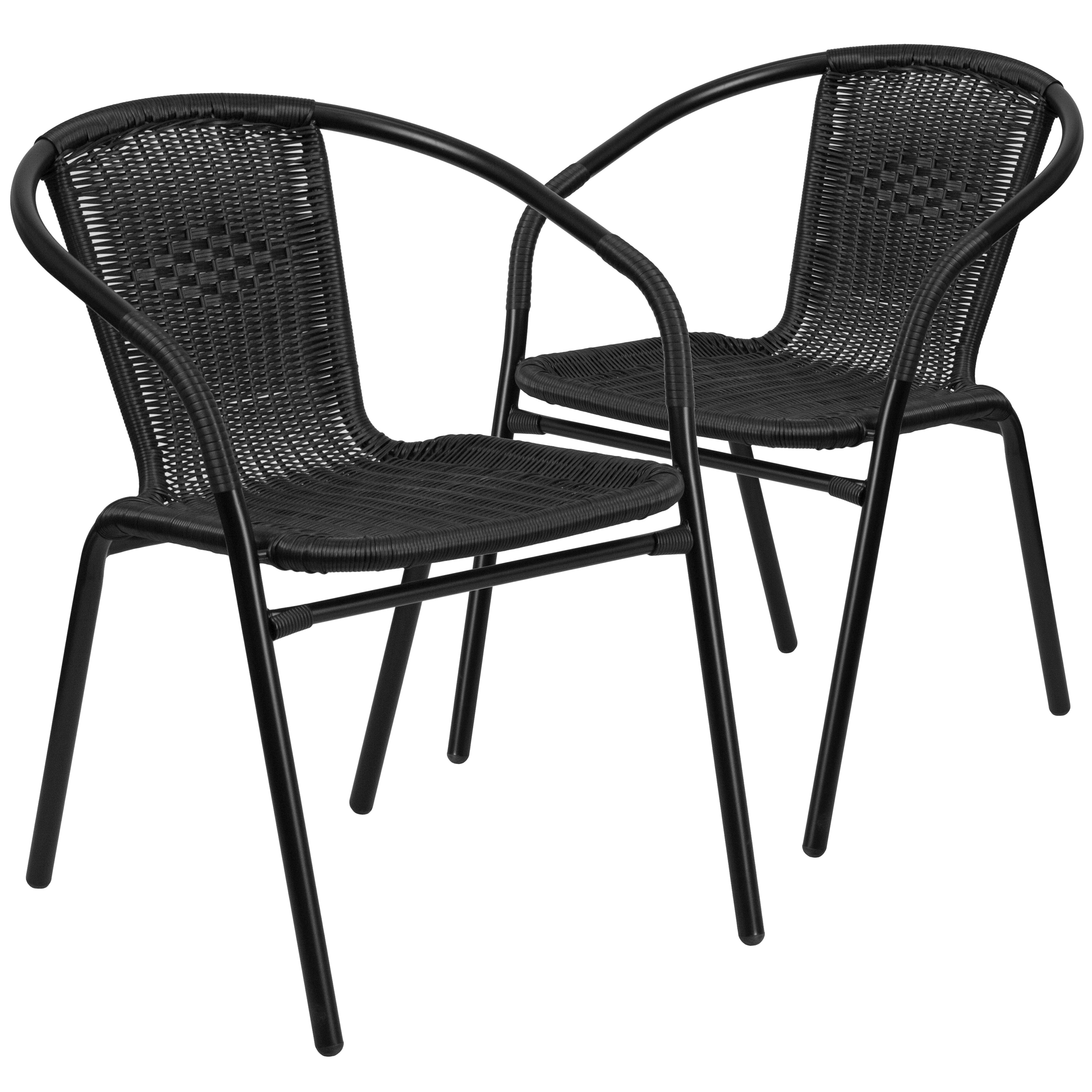 Flash Furniture 889142062257 Lila Stackable Metal Frame Dining arm chair