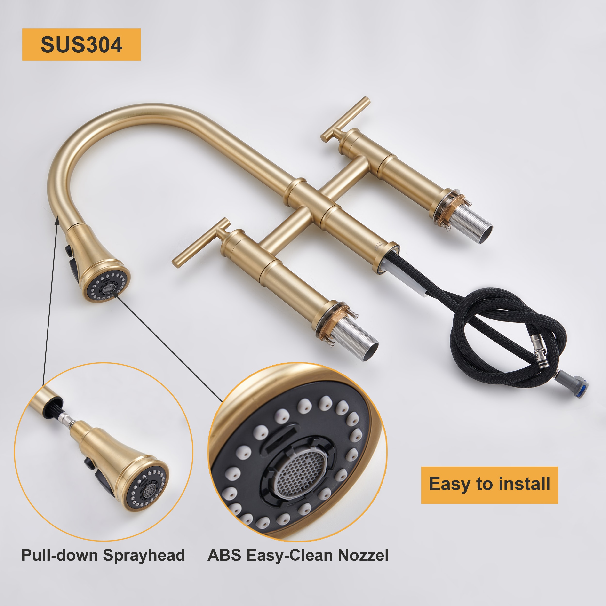 Mondawe MD-D45-BN Kitchen-Faucets - View #9