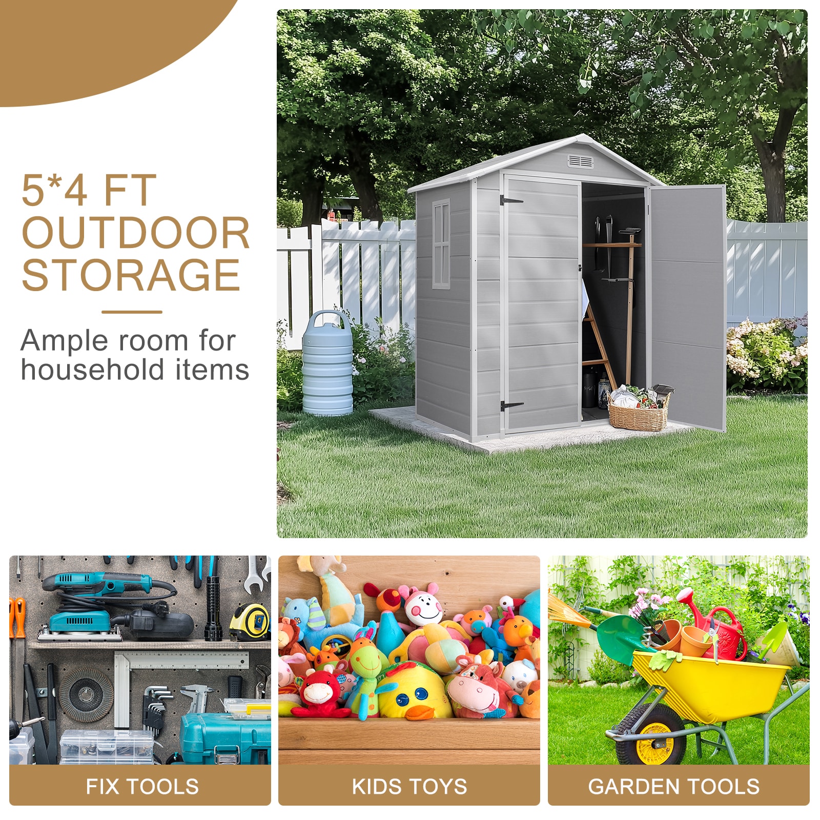 Winado LO1G55000205+6 Vinyl-Resin-Storage-Buildings - View #5