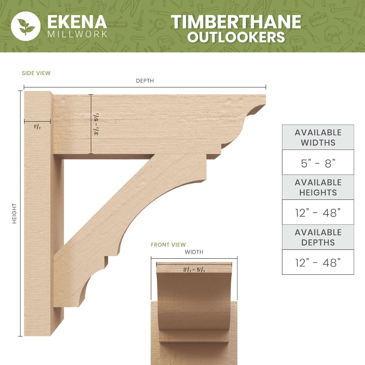 Ekena Millwork 2131668 outlookers - View #2