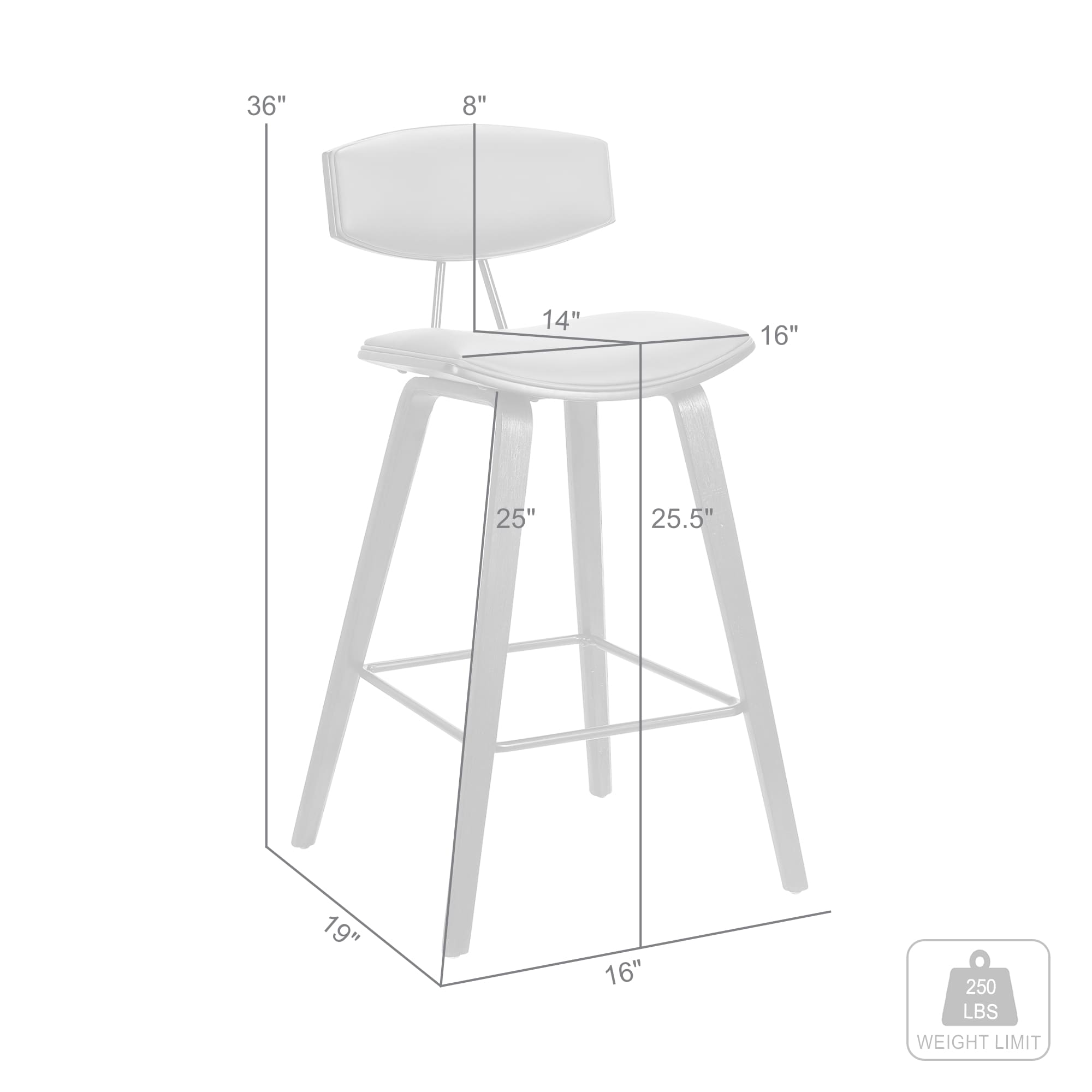 Armen Living LCFOBAWAGR26 stools - View #7