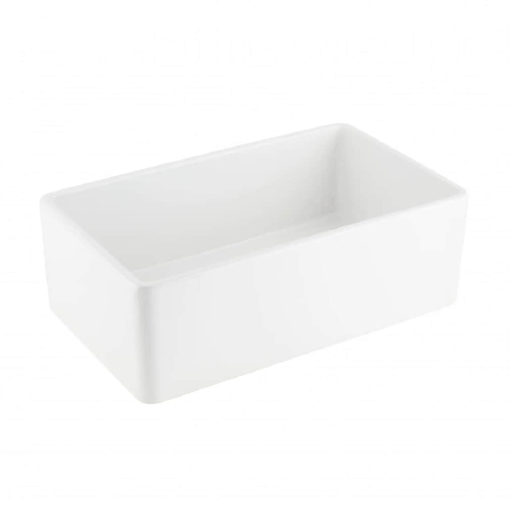 Signature Hardware Reinhard Undermount 30.625-in x 18-in White Fireclay ...