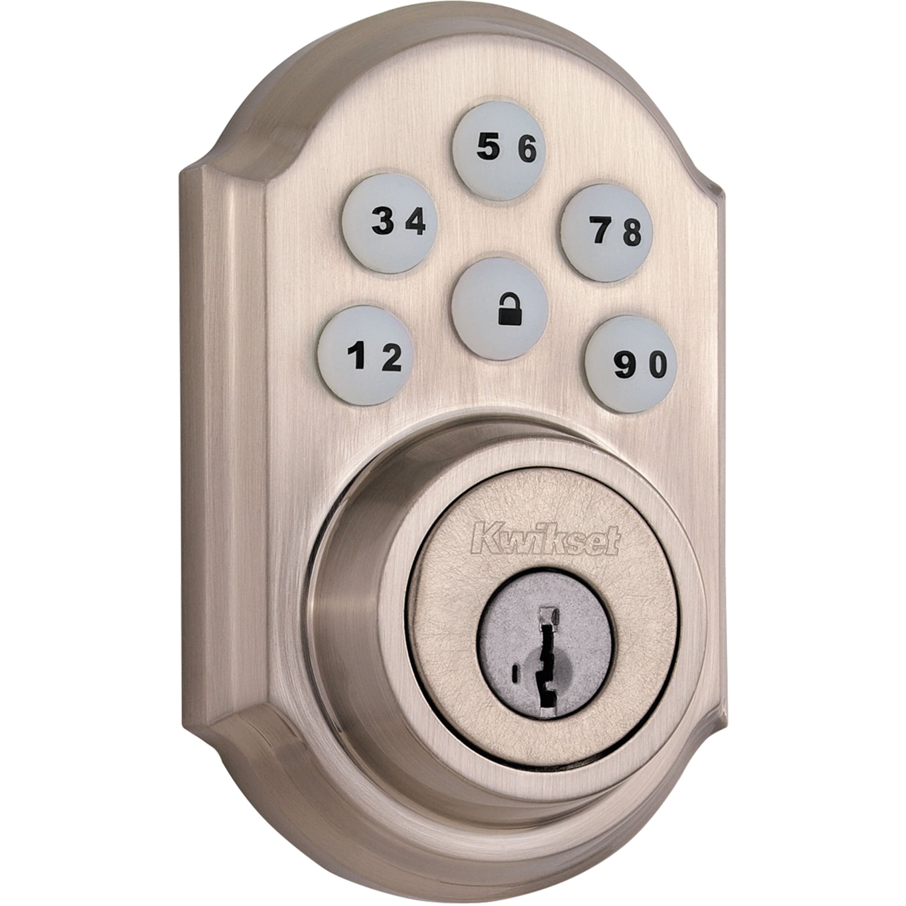 Kwikset SmartCode 910 Satin Nickel Single Cylinder Smartkey Electronic ...