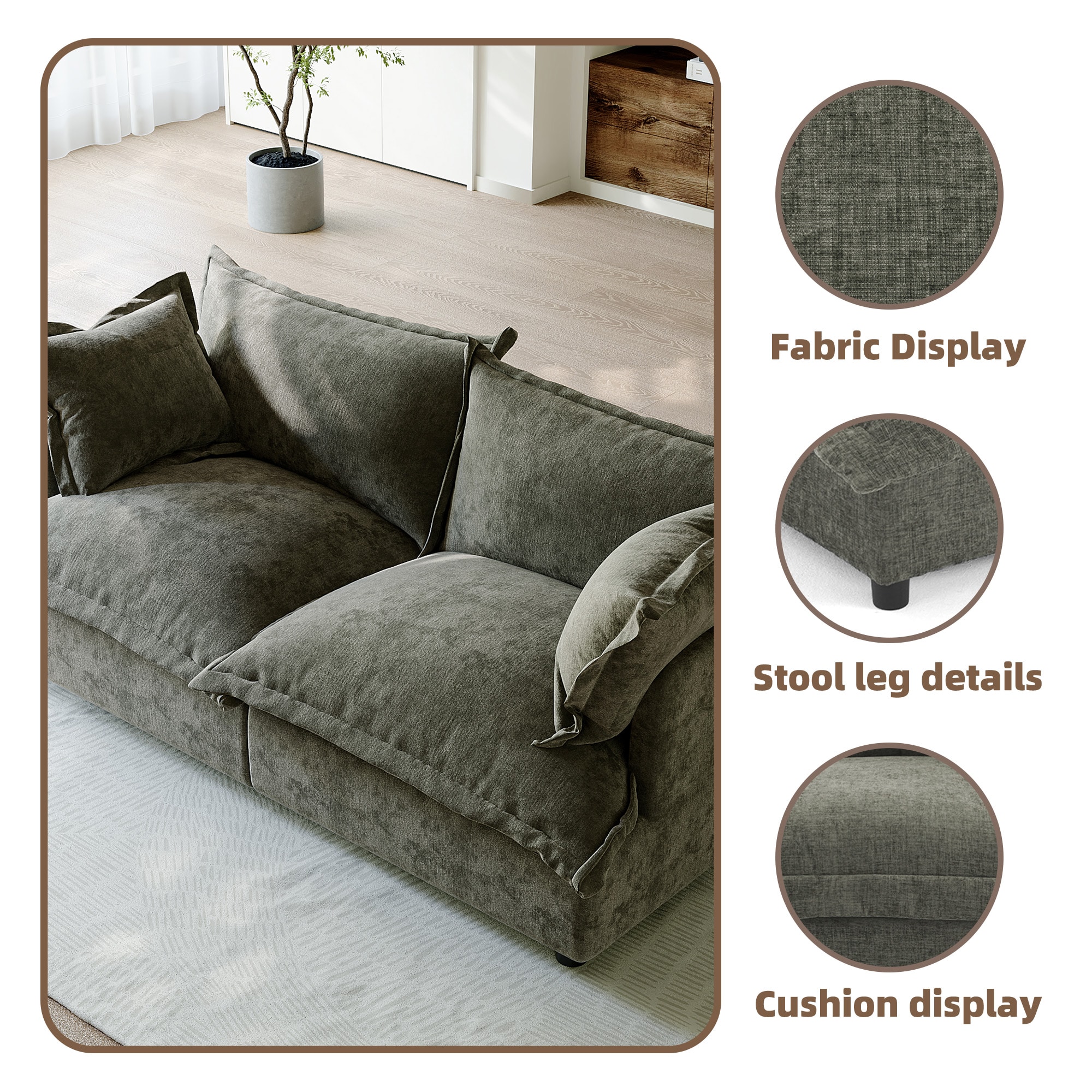 Dreamsidea CS11-GRA-AC-LR Sofas-Loveseats - View #8
