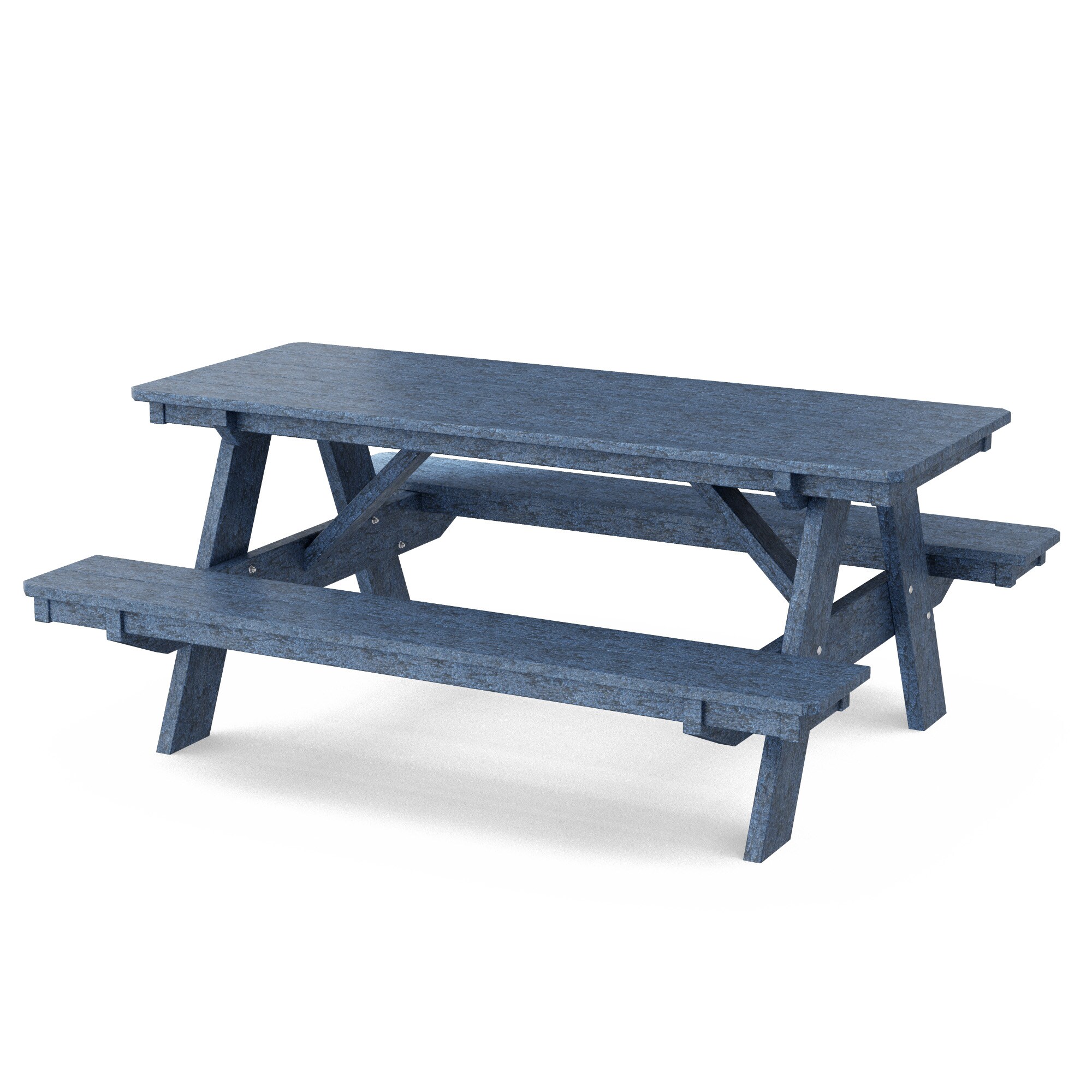 Wildridge LCC-165-PB 72-in Blue Recycled plastic Rectangle Picnic Table