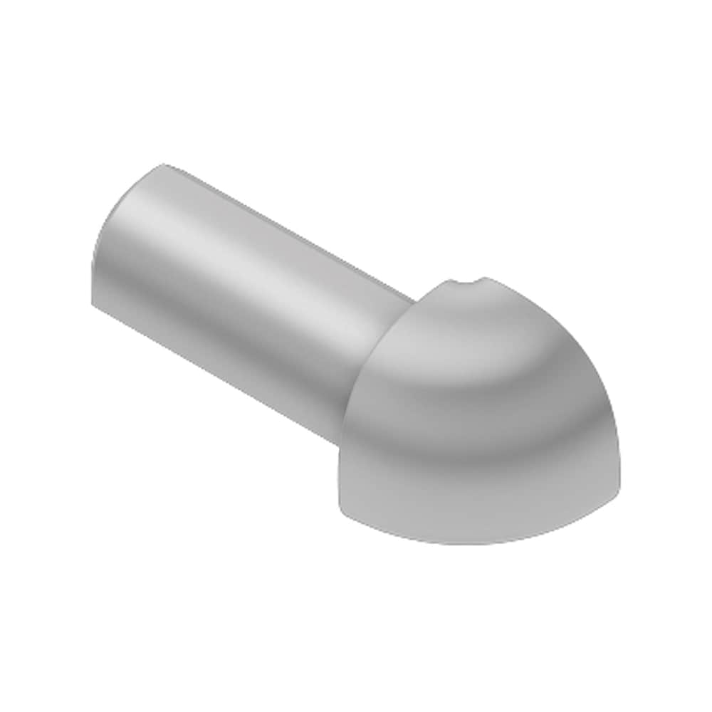 Schluter Systems ED/RO80HG Rondec 0.313-in W x 1.0-in L Light grey color-coated aluminum Aluminum Outside corner Tile Edge Trim