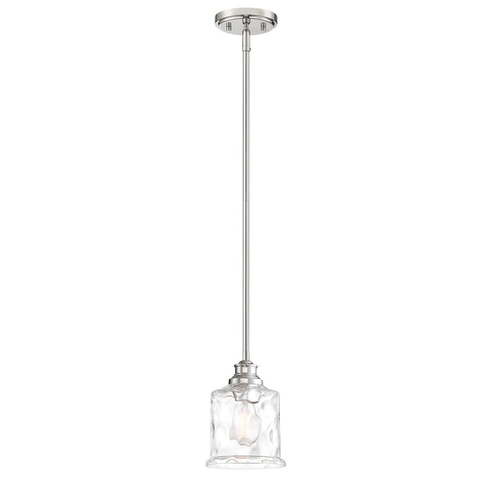 Drake Polished Nickel 10" Mini Pendant Light for Indoor/Outdoor