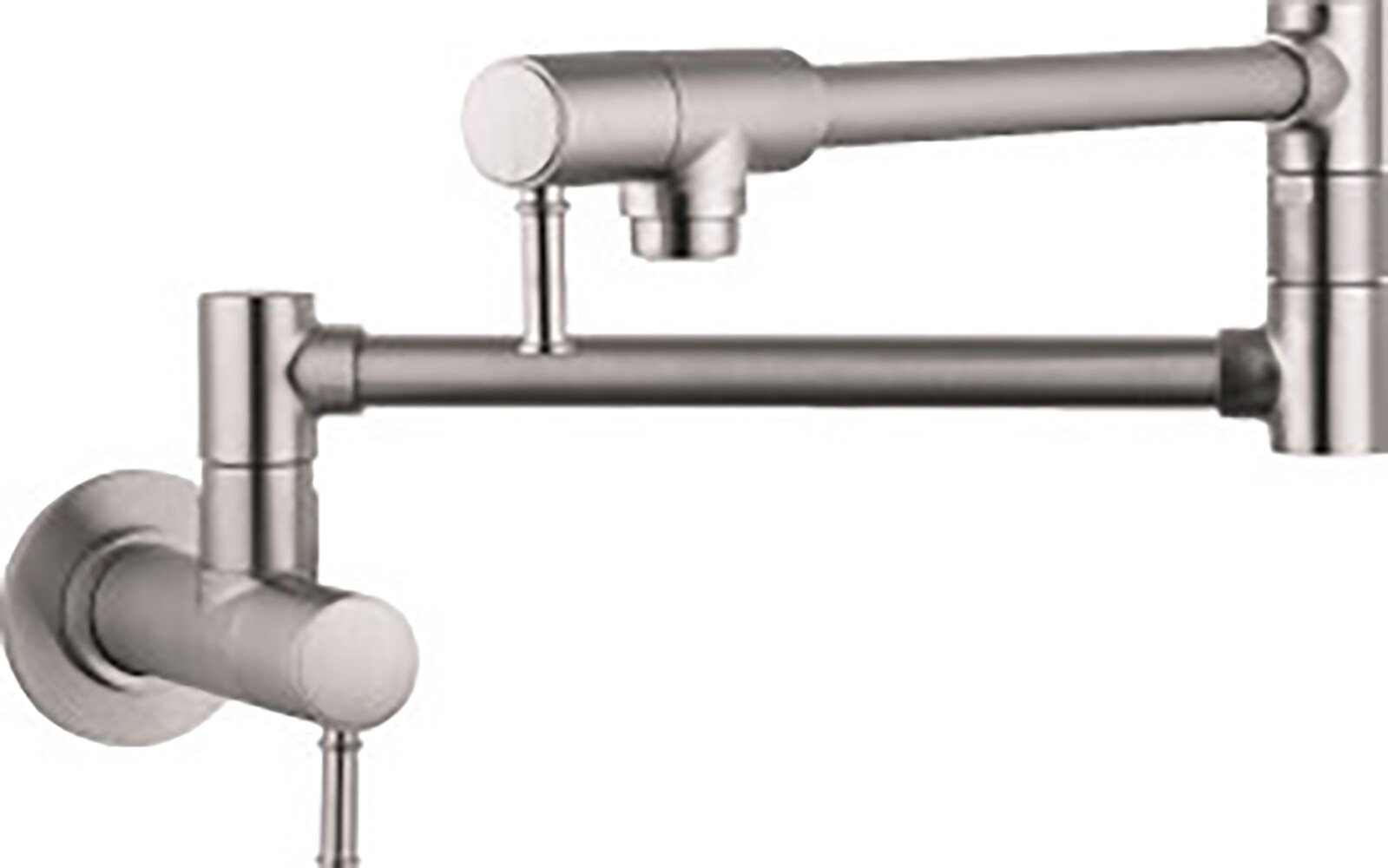 Hansgrohe HG Kitchen Steel Optik Double Handle Wall-mount Pot Filler ...