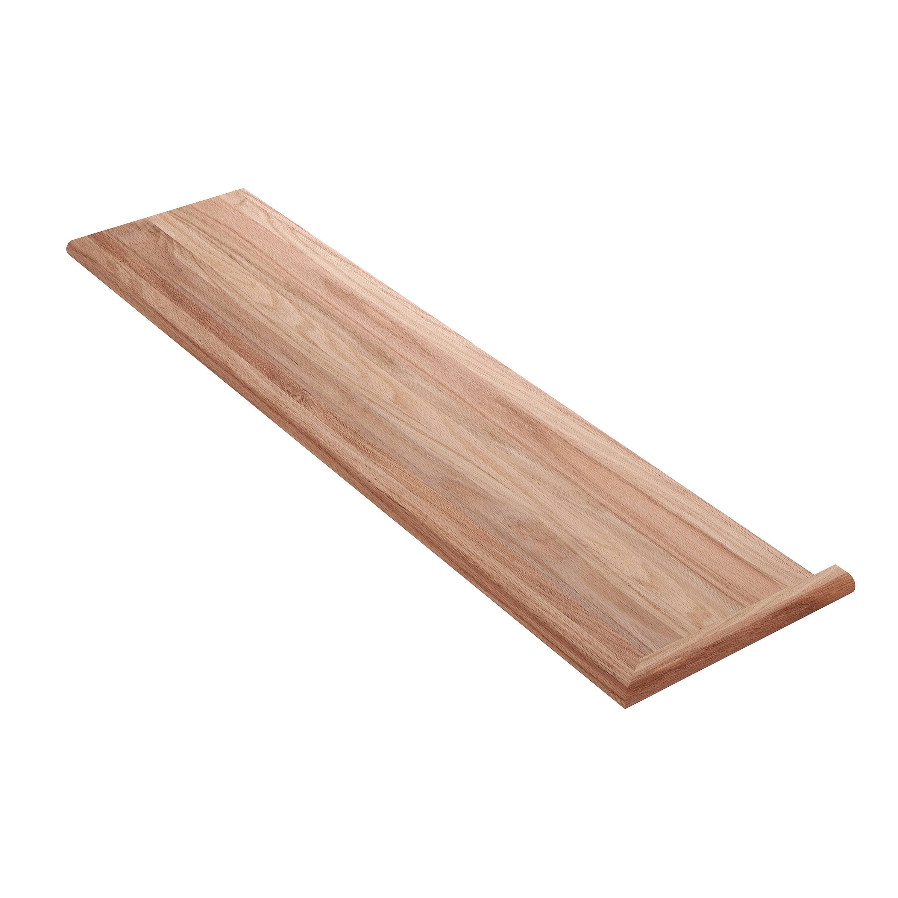 Crown Heritage 4718070MR48 48-in x 11.5-in x 1-in Unfinished Red oak Reversible return Bullnose Stair Tread