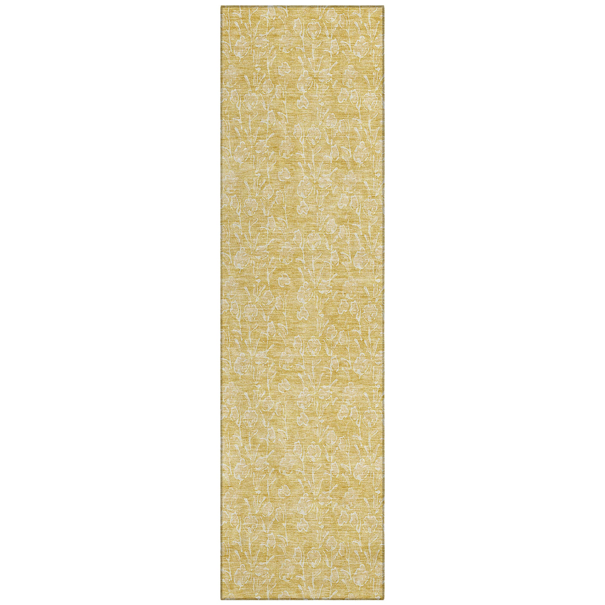 Addison Rugs ACN691GO2X8 Chantille ACN691GO 2 x 7 (ft) Polyester Gold Rectangular Indoor/Outdoor Geometric Machine washable Area rug