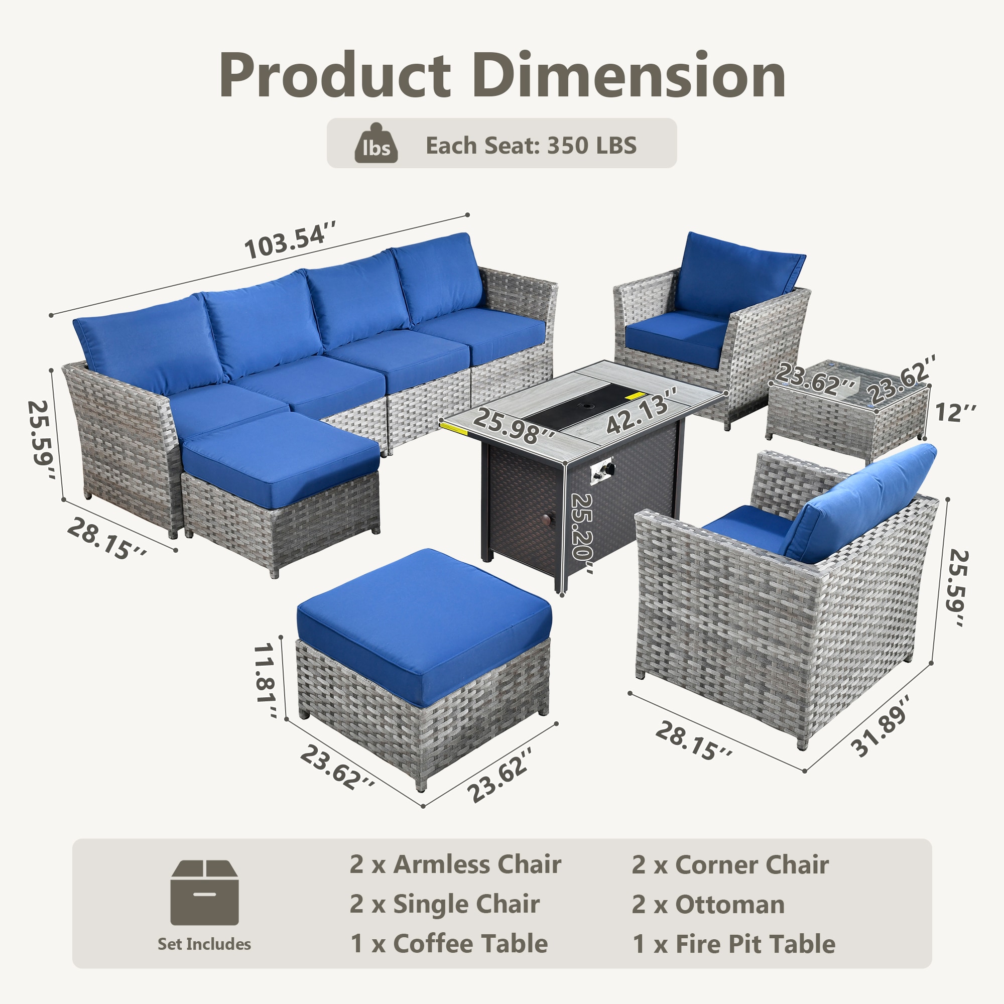 Pouuin SCFPBRS709 Patio-Sofas-Daybeds - View #2