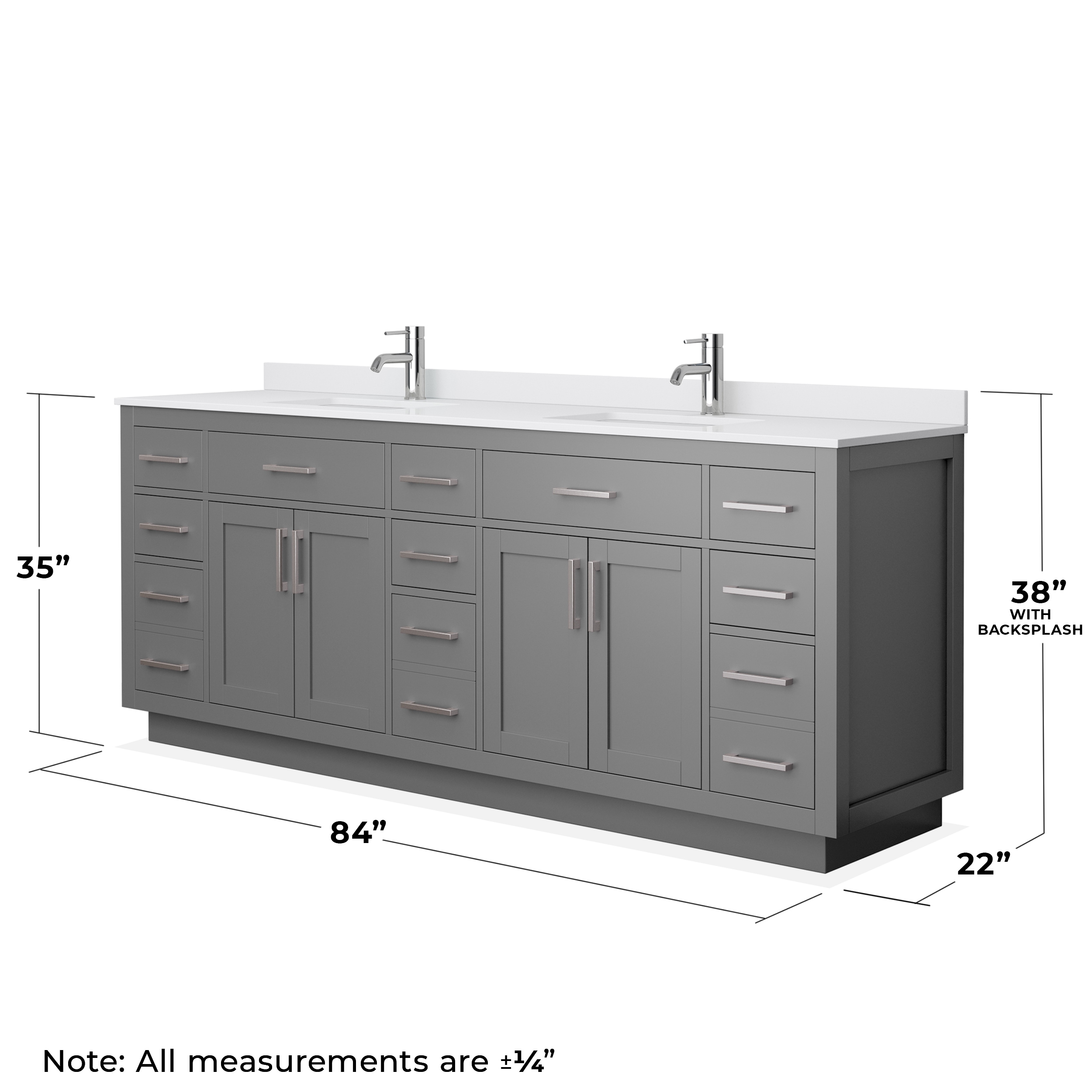 Wyndham Collection WCG262684DKGWCUNSMXX Bath-Vanity-Combo - View #4