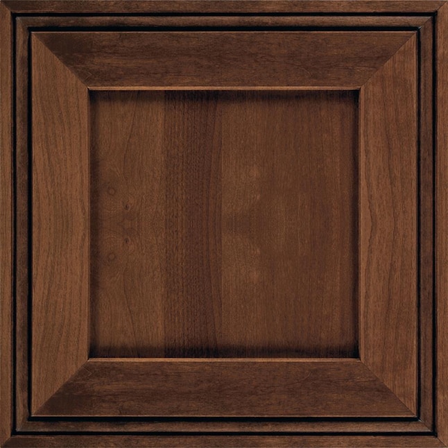 Diamond Intrigue Delta 14 75 In W X H Mustang Amaretto Crème Stained Cherry Kitchen Cabinet Sample Door At Lowes Com