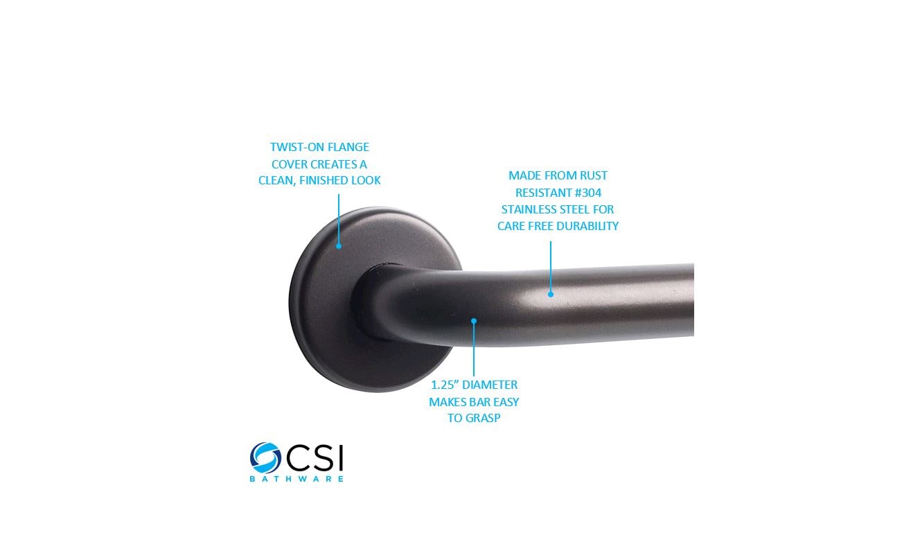 CSI Bathware BAR-SB48-TW-125-OB Grab-Bars - View #2