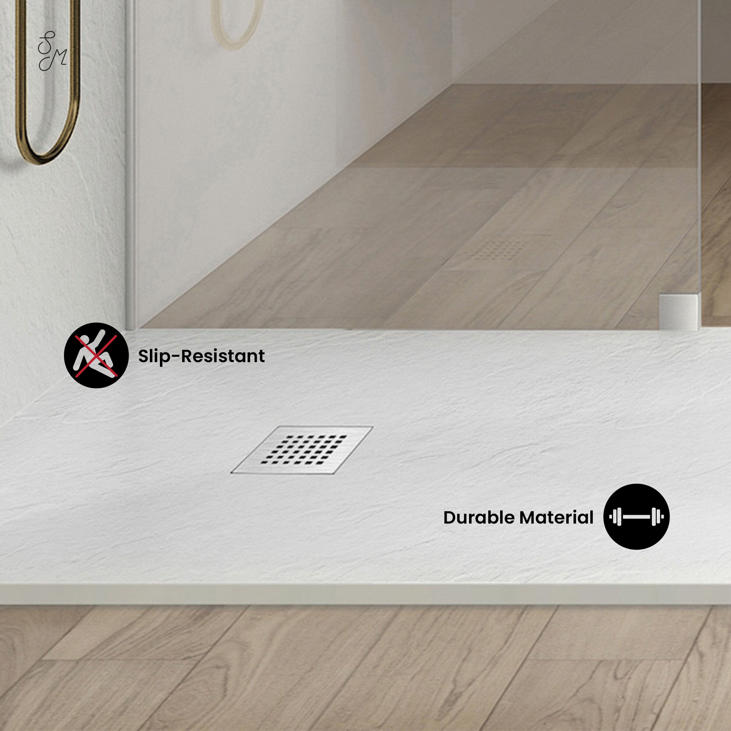 Swiss Madison SM-25-SBARE08WH Shower-Floors - View #3