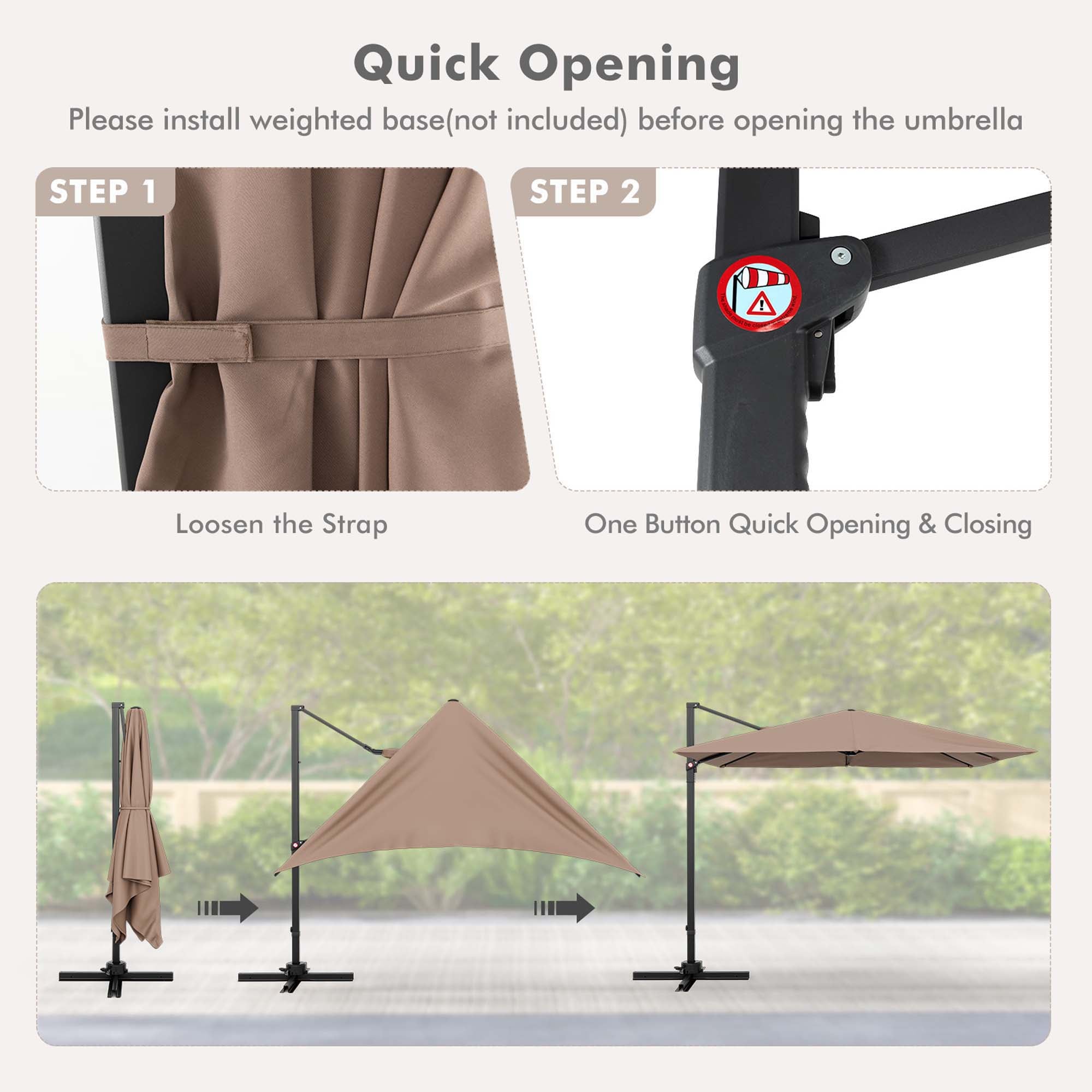Costway NP10888CF Umbrellas-2 - View #6