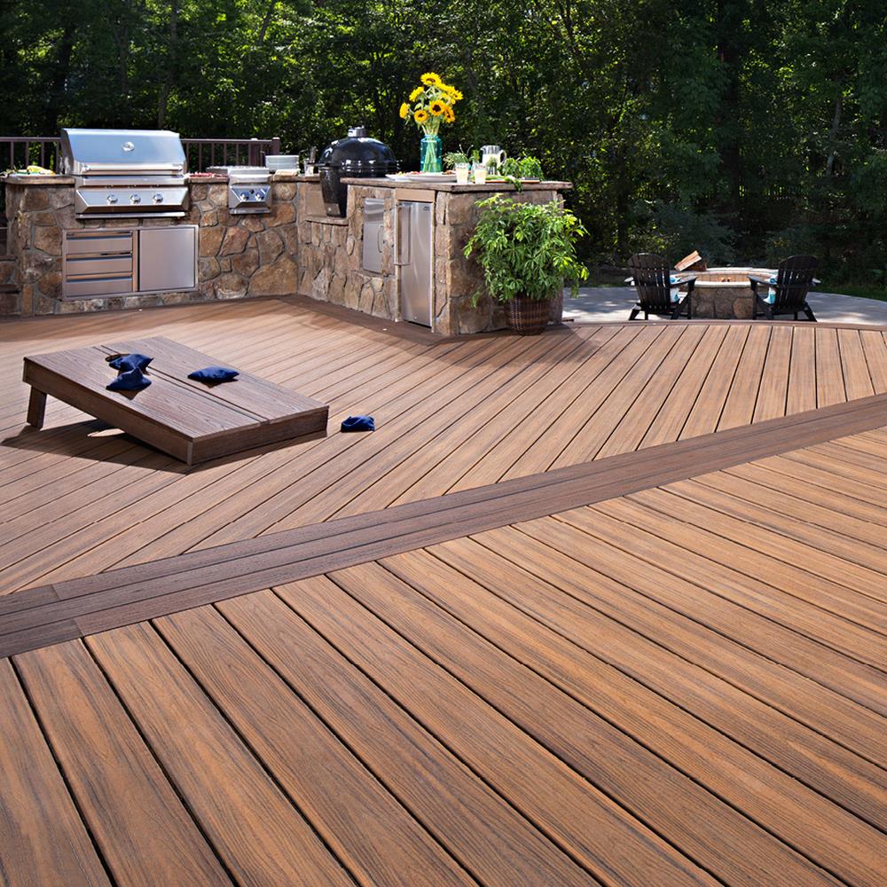 Trex Lineage 16 ft. - Transcend Lineage Composite Square Decking Board  Biscayne - 1 In. x