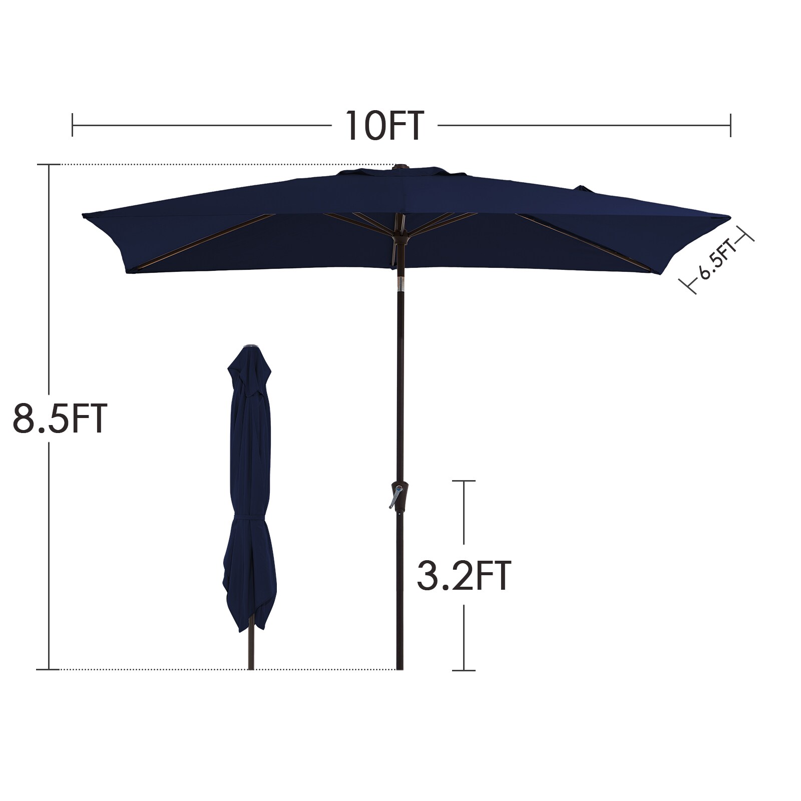 JEAREY JE-QTZZS-6.5X10FT-NA Umbrellas-2 - View #4