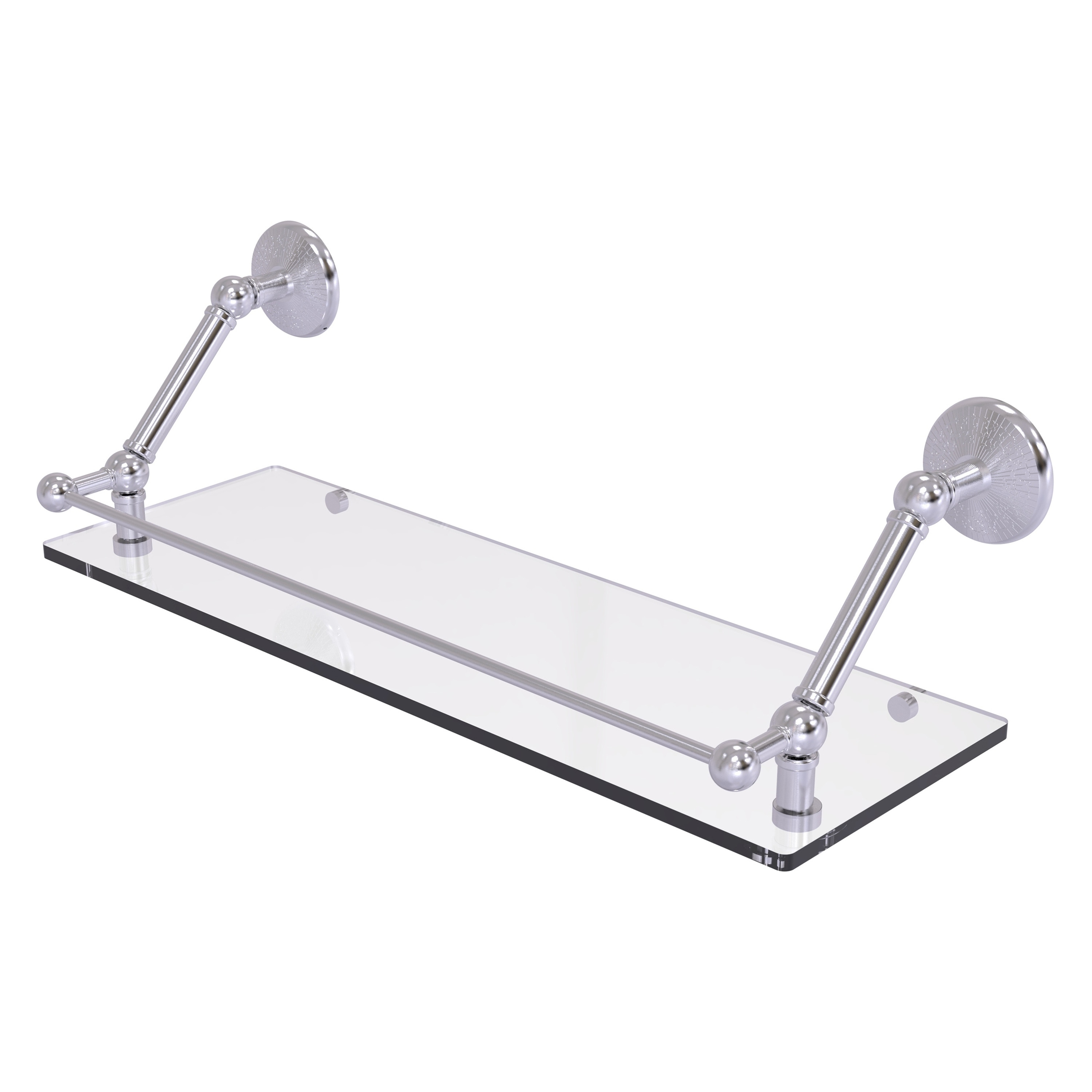Allied Brass PMC-1-24-GAL-SCH Prestige Monte Carlo Satin Chrome Wall mount Bathroom Shelf ( 24-in x 8-in x 8-in )