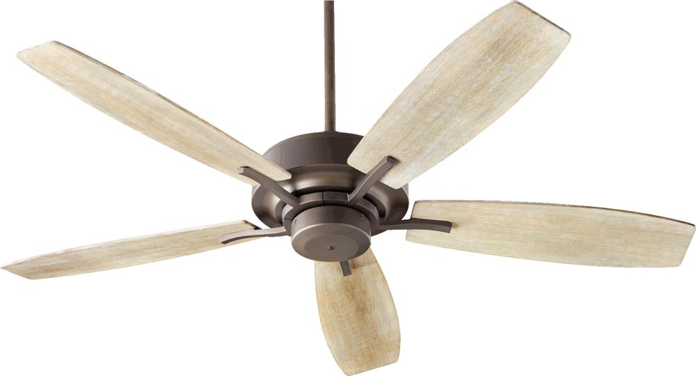 Quorum International 64525-8641 Soho 52-in Oiled Bronze with Weathered Oak Blades Ceiling Fan Without Light ( 5 -Blade )