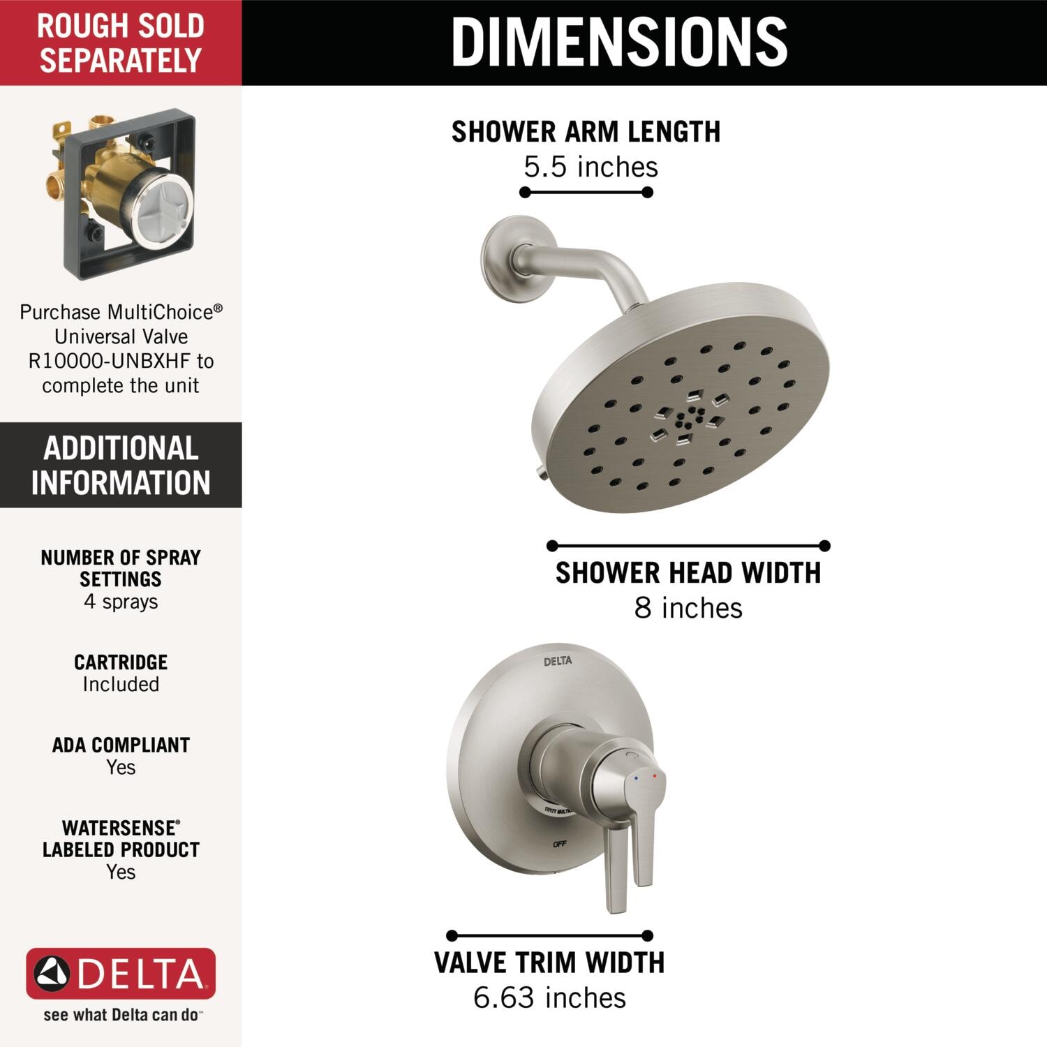 Delta T17T271-SS-PR Tub-Shower-Faucets - View #3