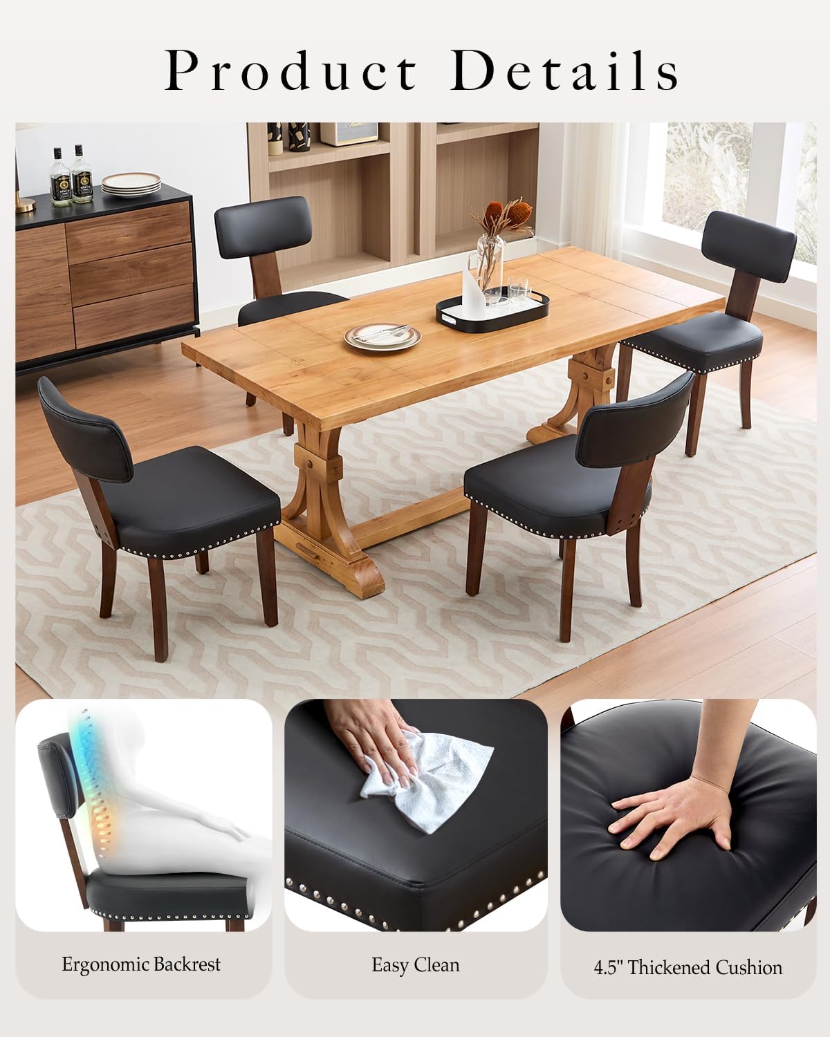 Qeetex LHF-CY-7BL41 Dining-Chairs - View #5