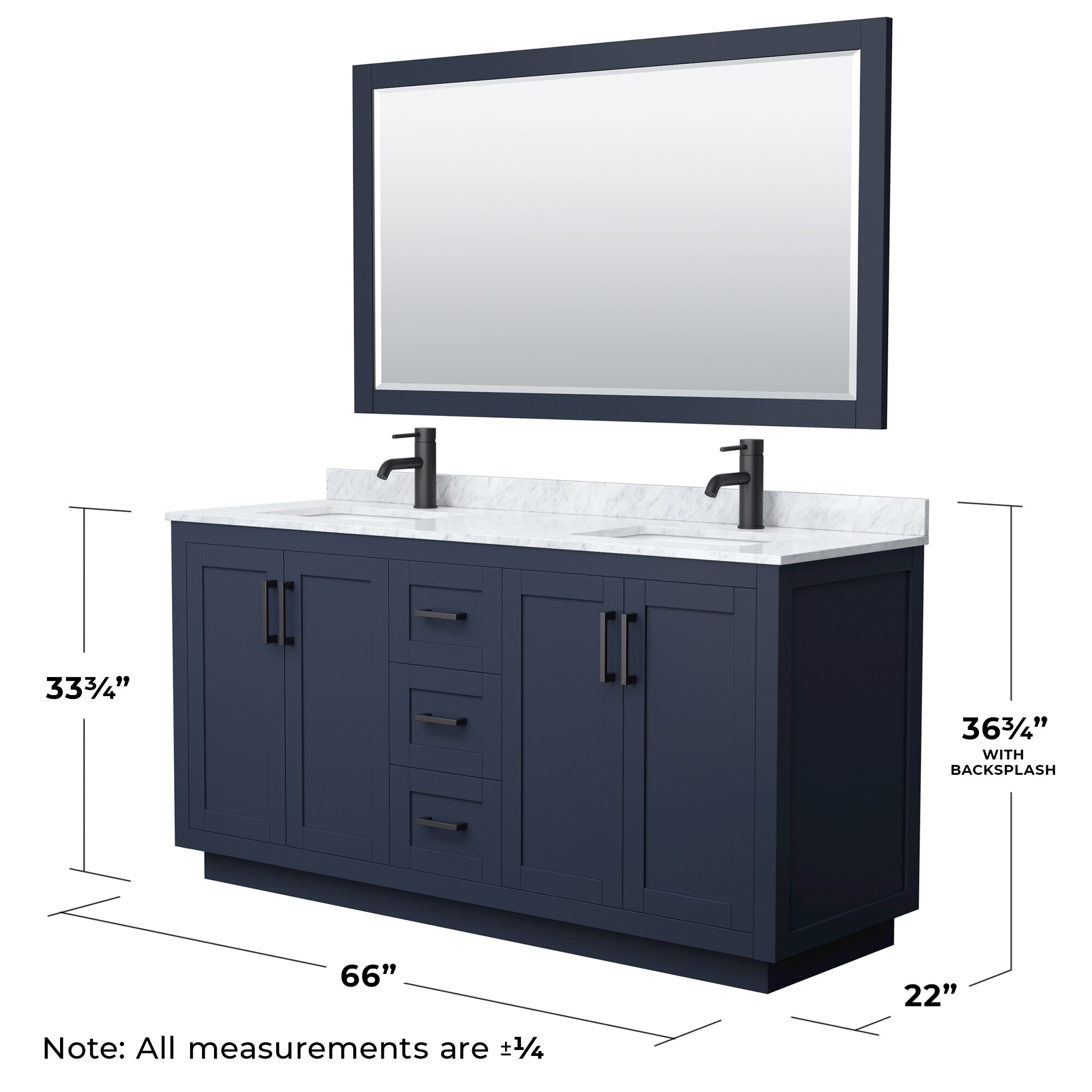 Wyndham Collection WCF292966DBBCMUNSM58 Bath-Vanity-Combo - View #6