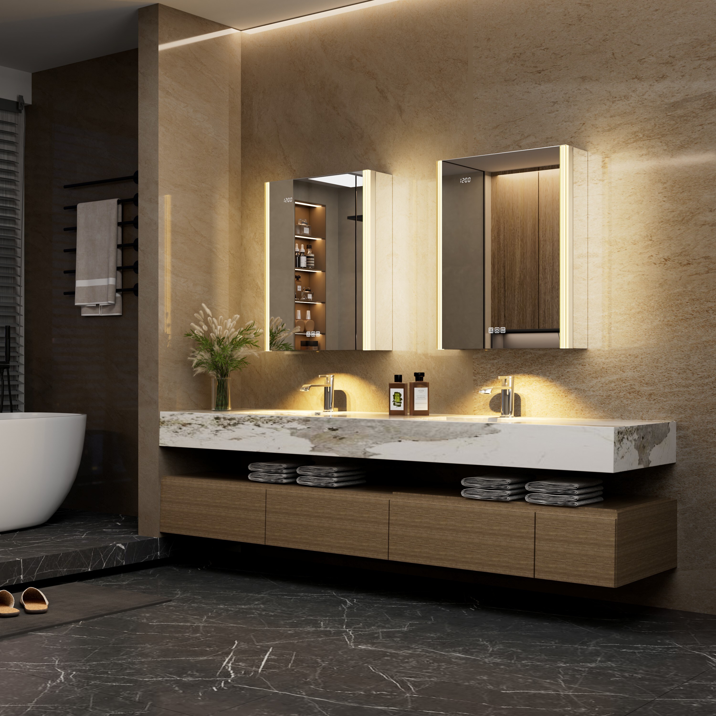 QueenFun MCALP2432 Bathroom-Medicine-Cabinets - View #2