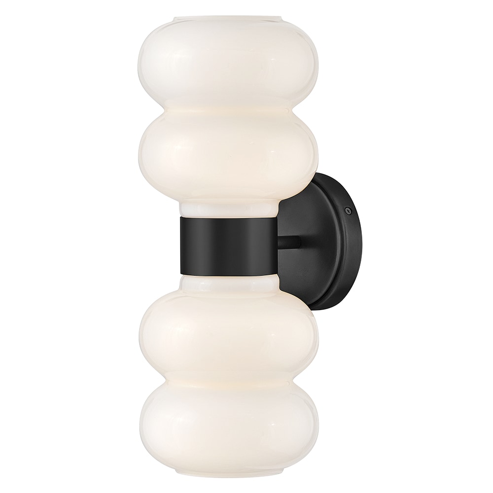 Lark 84250BK Nadia 6.5-in W 1 -Light Satin Black Transitional Wall Sconce