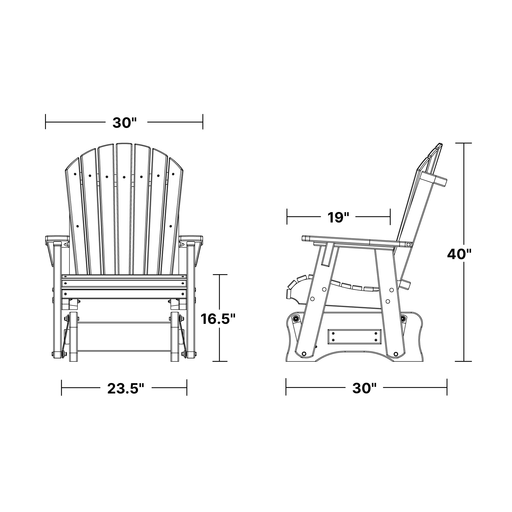 Wildridge Heritage 1-person Light Gray Plastic Outdoor Glider in the ...